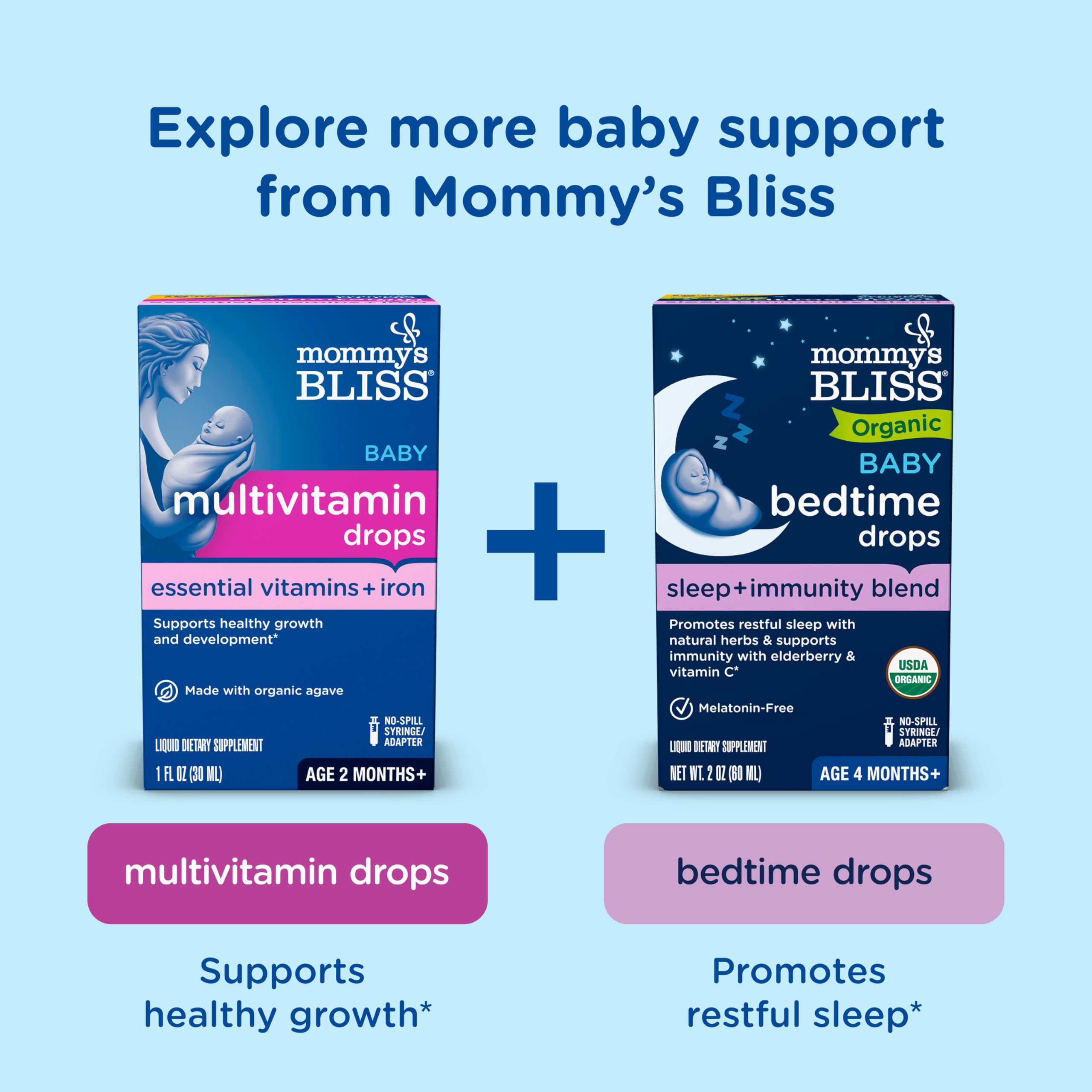 Mommy's Bliss Baby Probiotic Drops Everyday - Gas, Constipation, Colic Symptom Relief - Newborns & Up - Natural, Flavorless, 0.34 Fl Oz