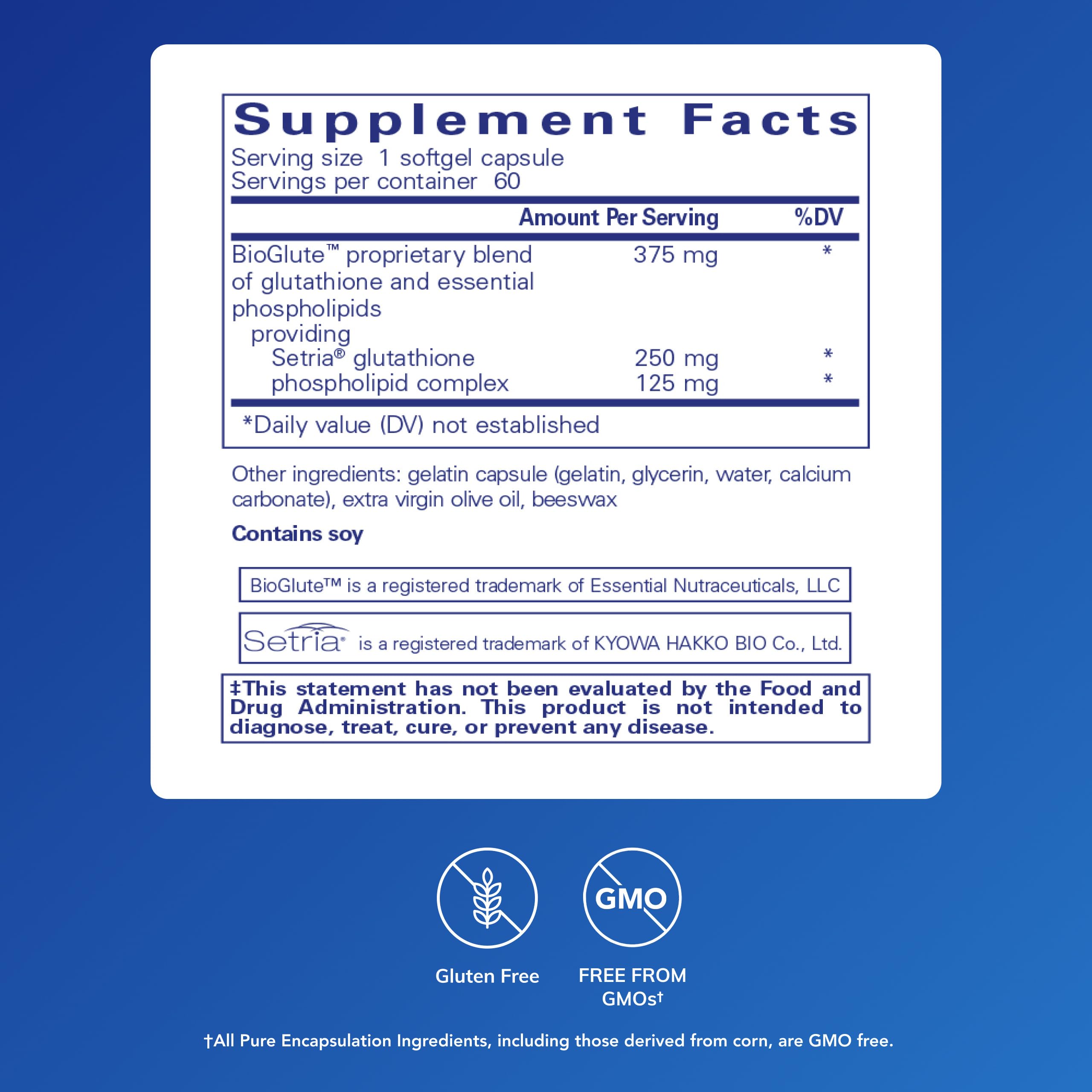 Pure Encapsulations Liposomal Glutathione - Immune Support & Liver Detox* - Antioxidant Protection - with Setria Glutathione - Non-GMO - 60 Softgel Capsules