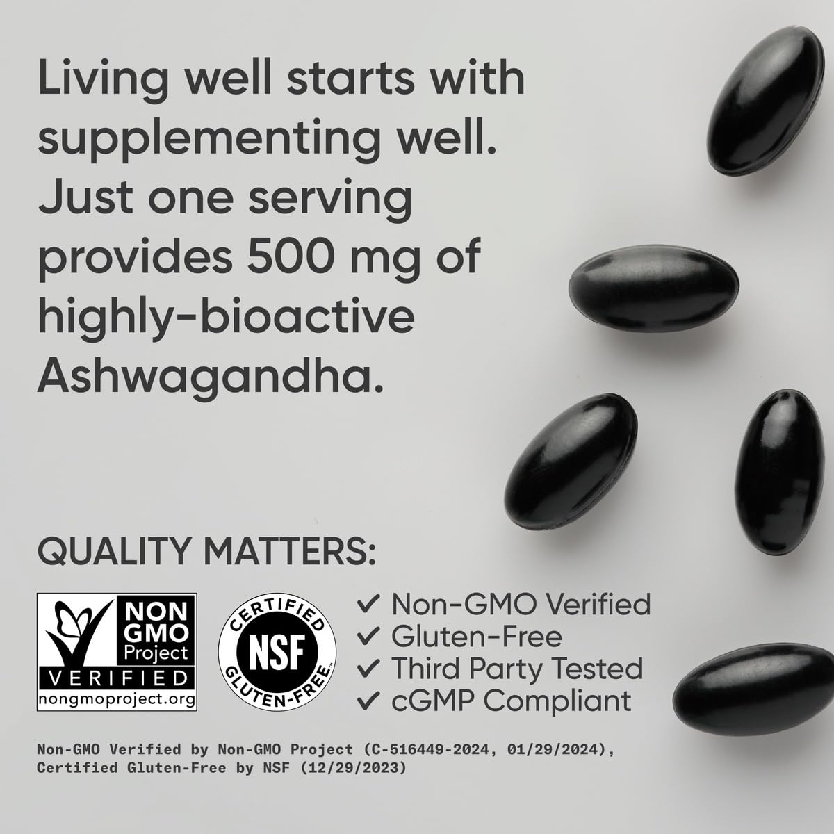 Sports Research® Ashwagandha Softgels with Coconut MCT Oil - Natural Ayurvedic Adaptogen Made with Shoden® Ashwa for Relaxation, Calm & Sleep Support - Gluten Free & Vegan Friendly - 120 Count