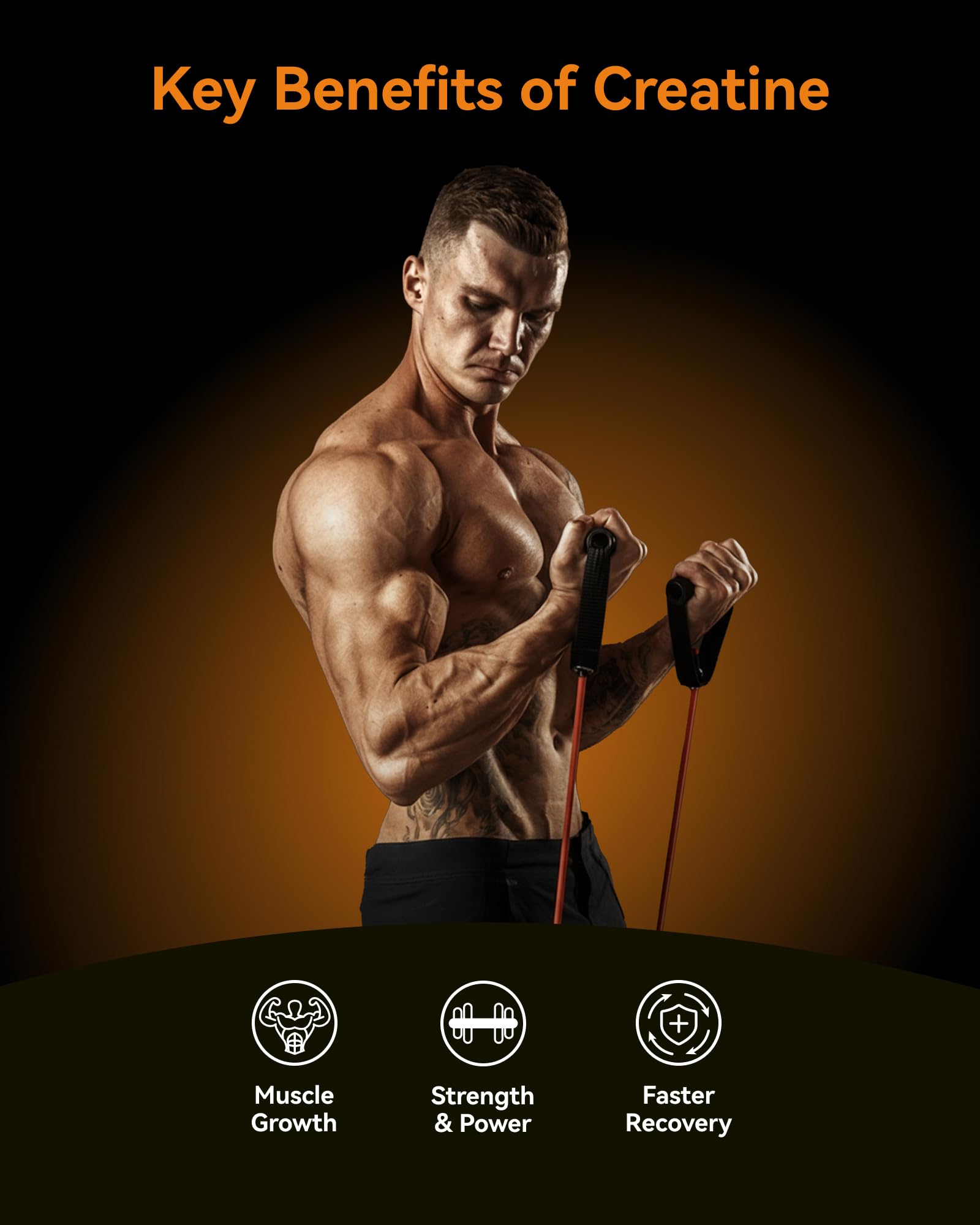 Inner Brightness Creatine Monohydrate Gummies for Men & Women 5000 mg, 3rd Party Tested, Creatine Chews for Muscle Growth, Strength & Energy Support, Sugar Free, Vegan, 120 Count, Mango Passionfruit