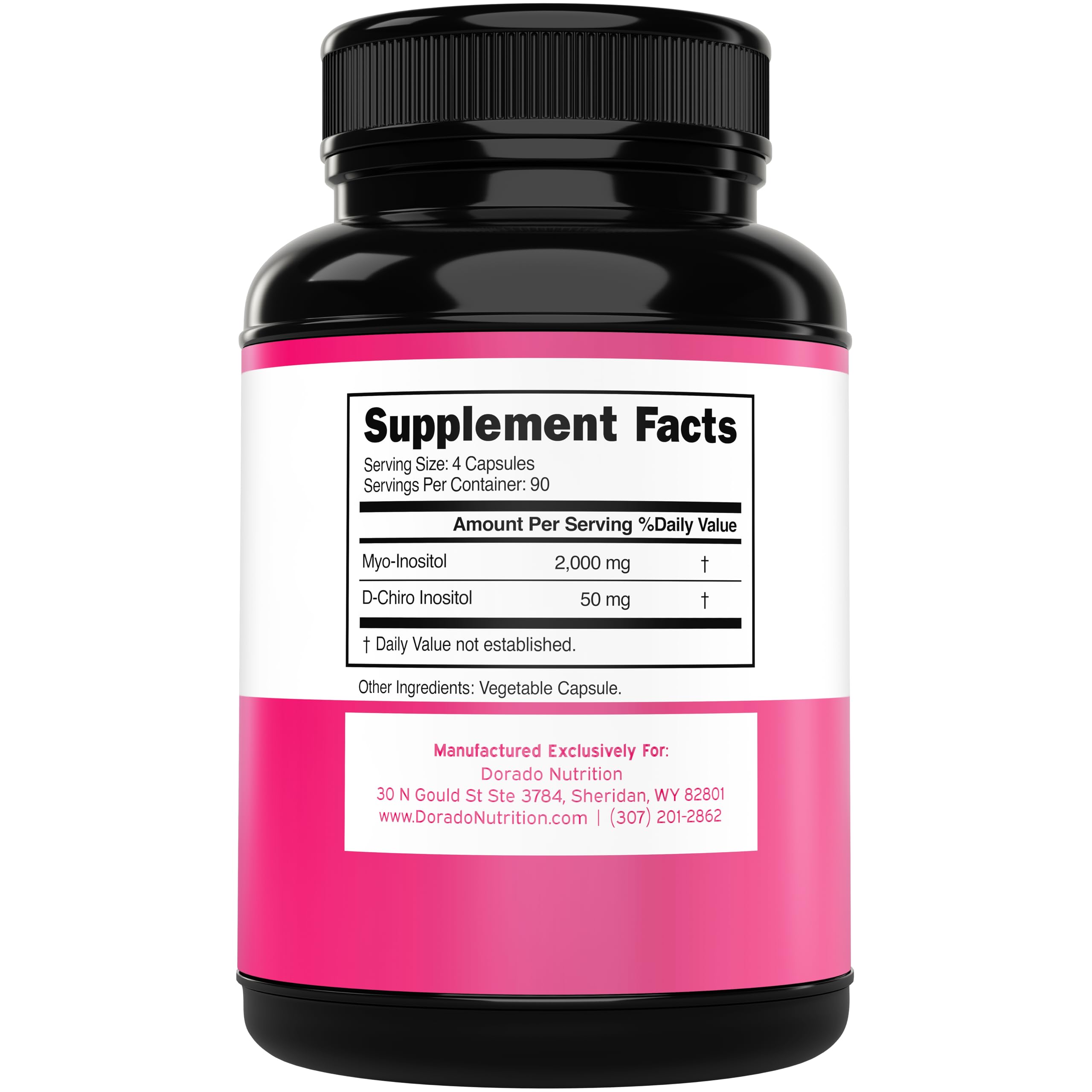 Myo-Inositol & D-Chiro Inositol Supplement For Women (360 Capsules, 2050mg Per Serving Ideal 40:1 Ratio Myo Inositol) Hormone Balance for Women - Third Party Tested, Vegan Safe & USA Made - 360 Count