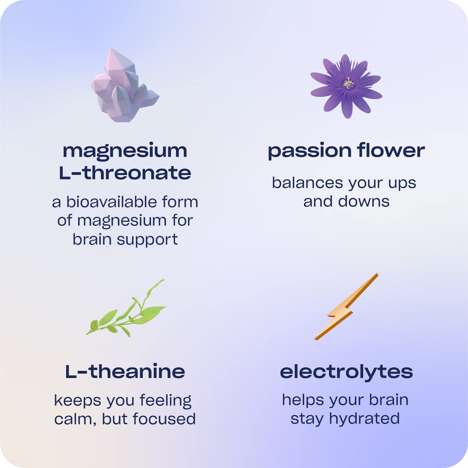 Recess Mood Powder, Magnesium L-Threonate Blend with Passion Flower, L-Theanine, Electrolytes, Magnesium Calm Support Powder Supplement - Gradient Berry 28 Serving Tub