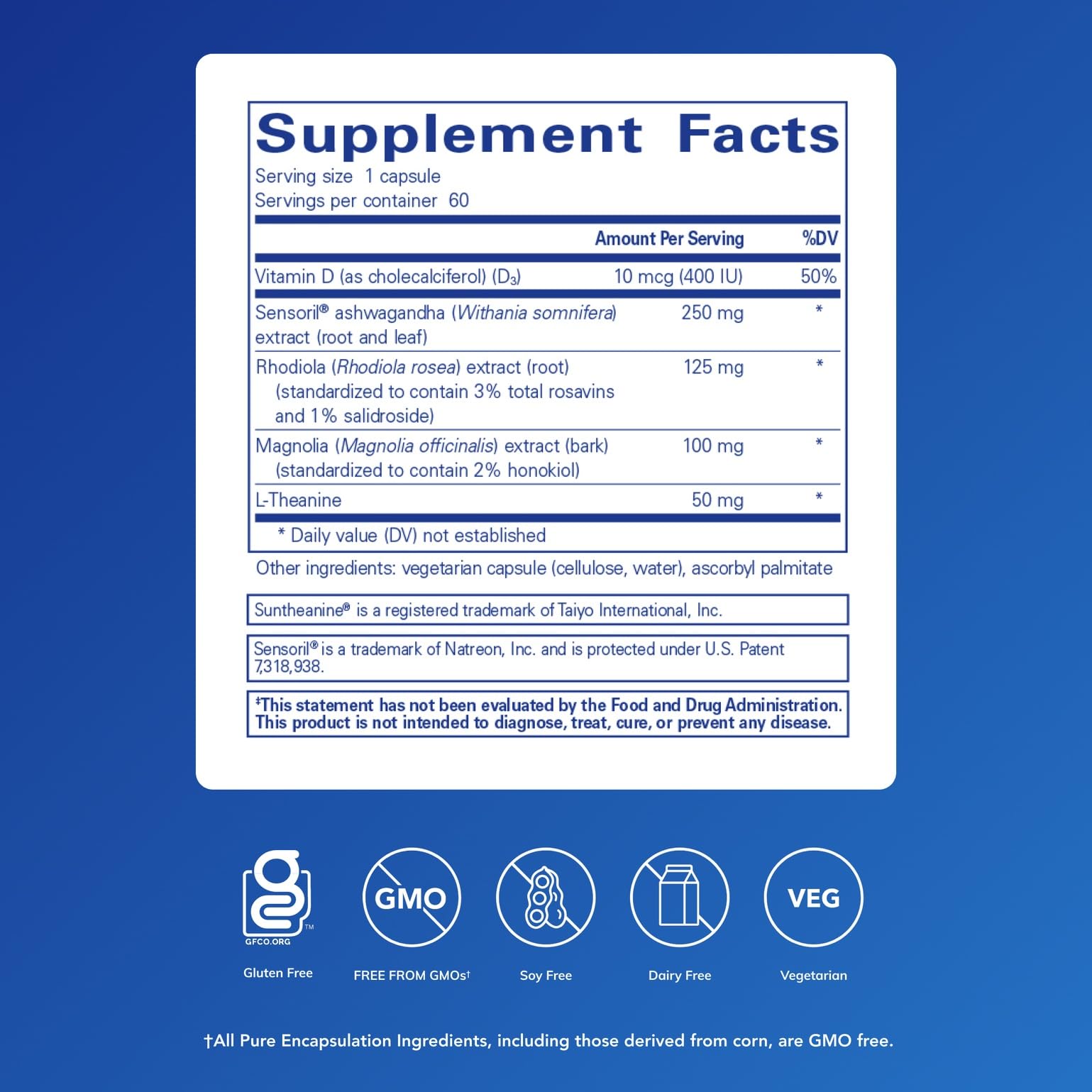Pure Encapsulations Cortisol Calm - Supports Cortisol Health & Relaxation - Contains Ashwagandha & L-Theanine - Restful Sleep - 60 Capsules