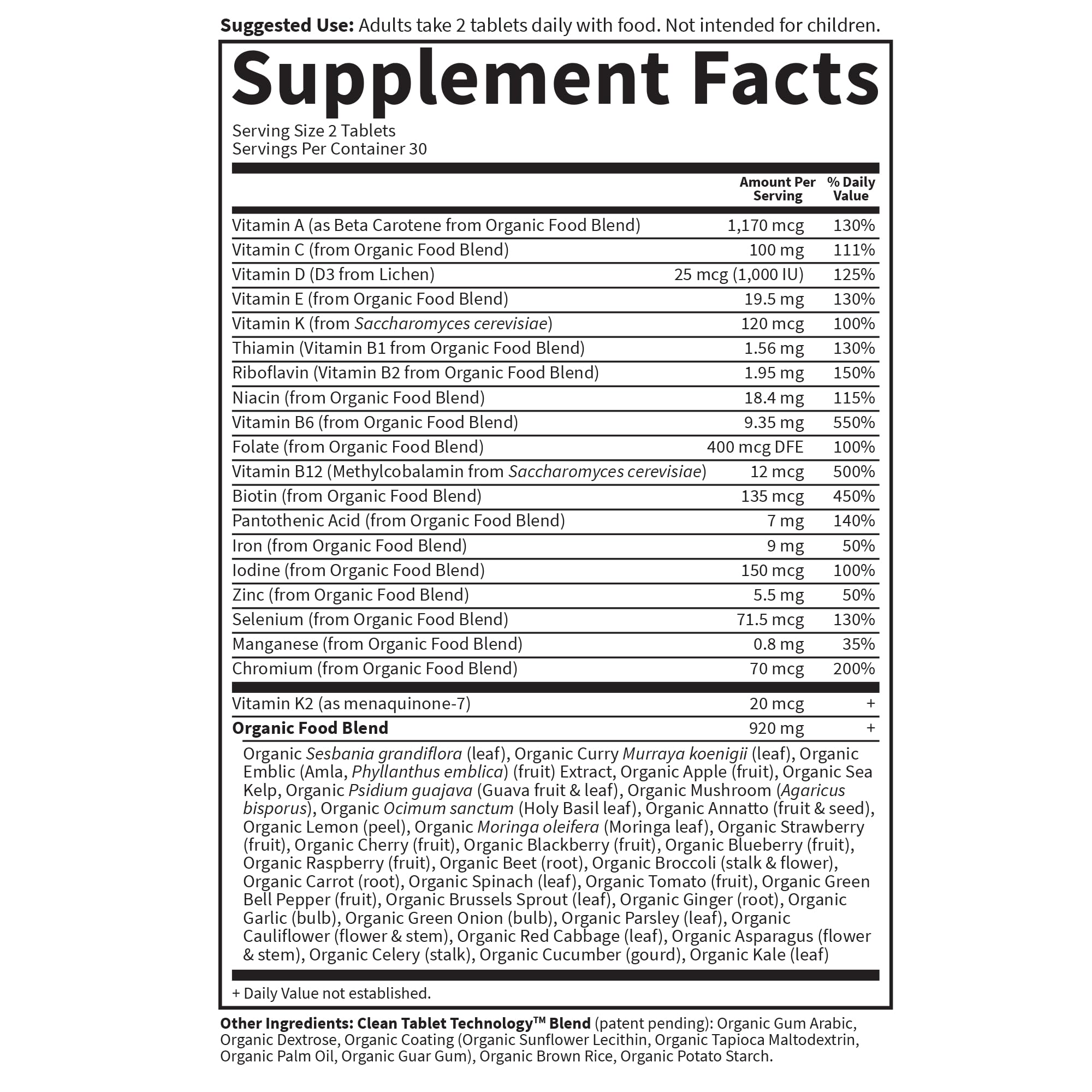 Garden of Life Organics Organic Multivitamin for Women - Womens Multi with Vitamin C, D, Folate, B6, B12, Biotin, Iron, Vegan Whole Food Vitamins for Women, Energy, Skin, Nails, 60 Tablets