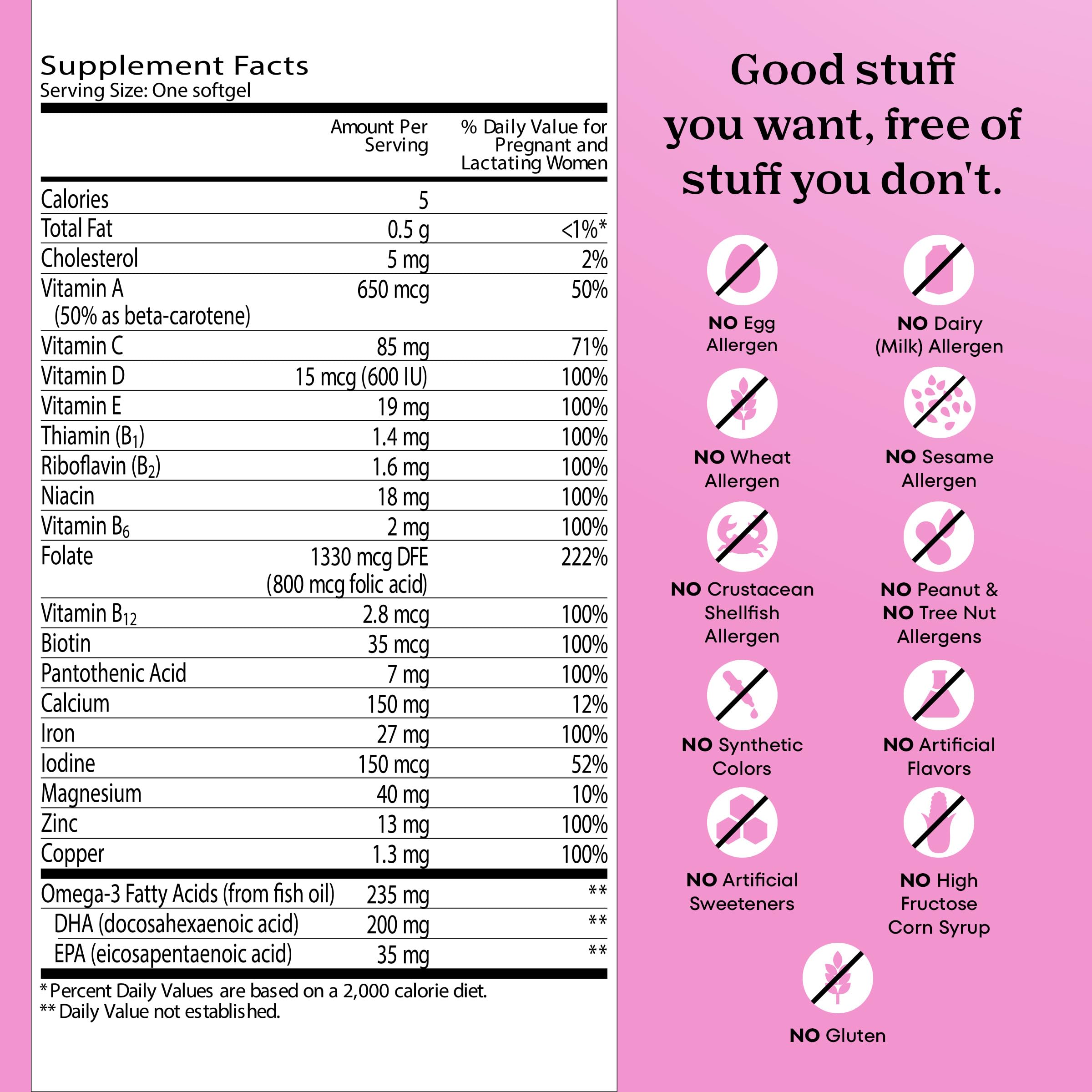 One A Day Prenatal Vitamins- Folic Acid, Iron, Omega- 3 (DHA), Pregnancy Vitamins for Women, Prenatal Multivitamin for Mom and Baby Support, Pregnancy Must Haves 90 Ct (Packaging May Vary)