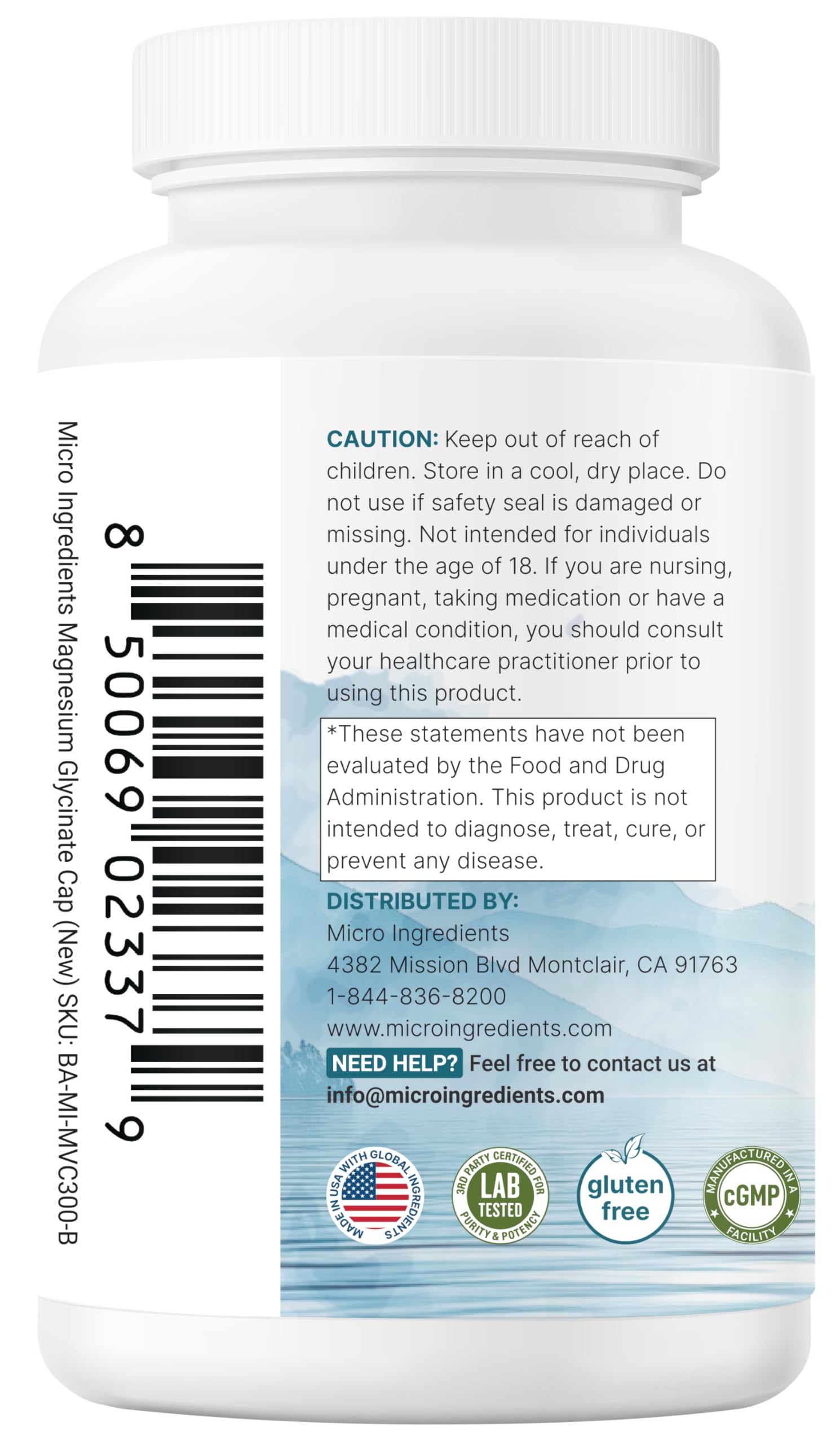 Pure Magnesium Glycinate 1,000mg, 300 Capsules | 100% Chelated for Max Absorption | Enhanced with Vitamin C | Only Uses Active Ingredients