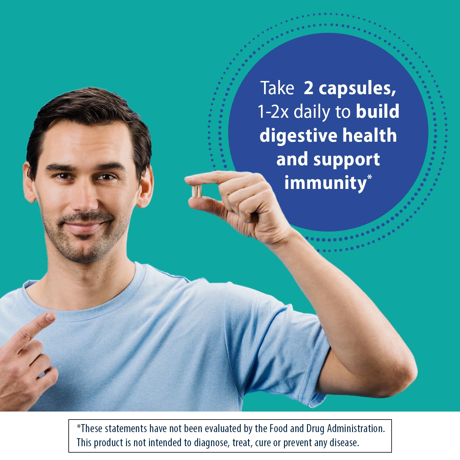 Florastor Select Pro+Pre Daily Probiotic and Prebiotic Supplement for Women and Men, Boosts Good Bacteria, Saccharomyces Boulardii CNCM I-745 (30 Capsules) (Pack of 1)