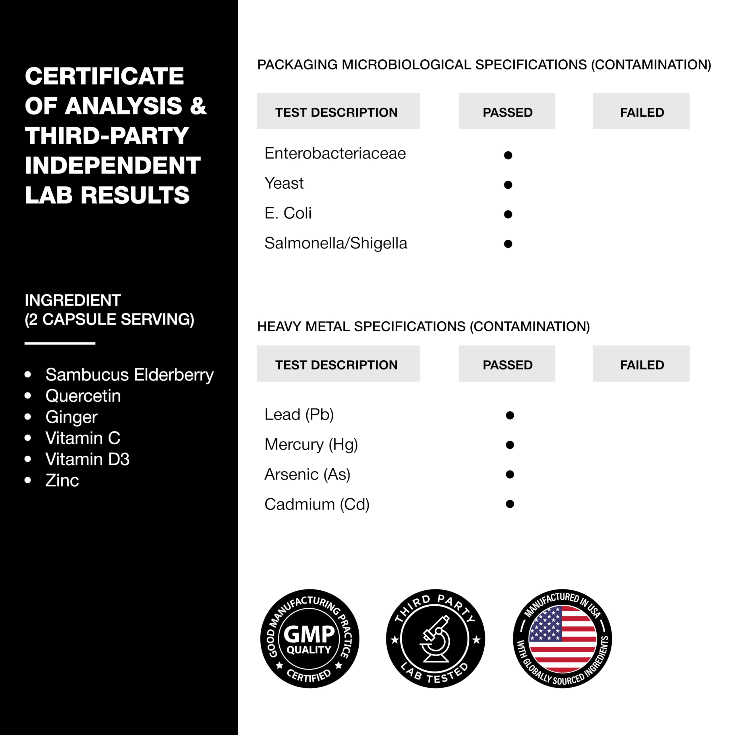 Elderberry Vitamin C and Zinc Capsules for Adults | 240 Count with Quercetin & Vitamin D3 | 6-in-1 Immune Support Supplement Pills | Sambucus Black Elderberry Natural Immunity Vitamins | Made in USA