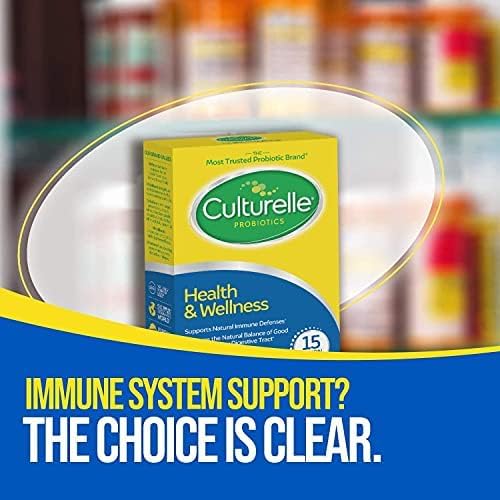 Culturelle Health & Wellness Daily Probiotic Supplement For Men & Women, Helps Support Your Immune System, Occasional Diarrhea, Gas & Bloating, 15 Billion CFUs, Non-GMO, 50 Count