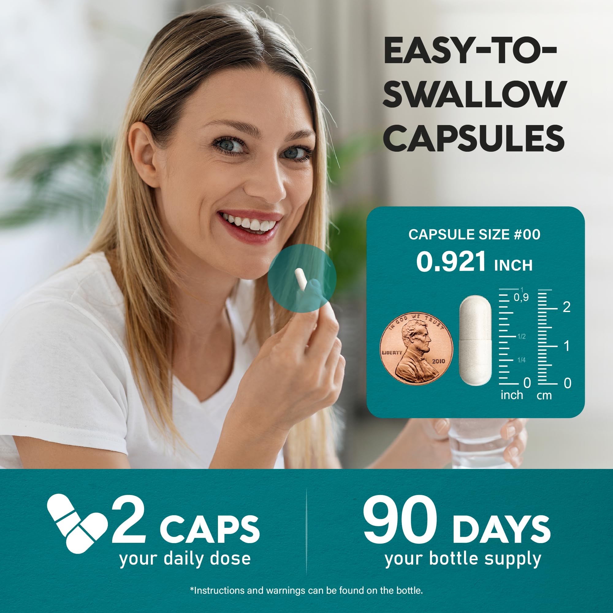 GABA L-Theanine 900 mg - Made in USA - Magnesium | Vitamin B6 - Calm, Sleep, Relaxation & Mood Support - 750 mg Gamma AminoButyric Acid, 150 mg L-Theanine - Non-Habit Forming, Vegan - 180 Capsules