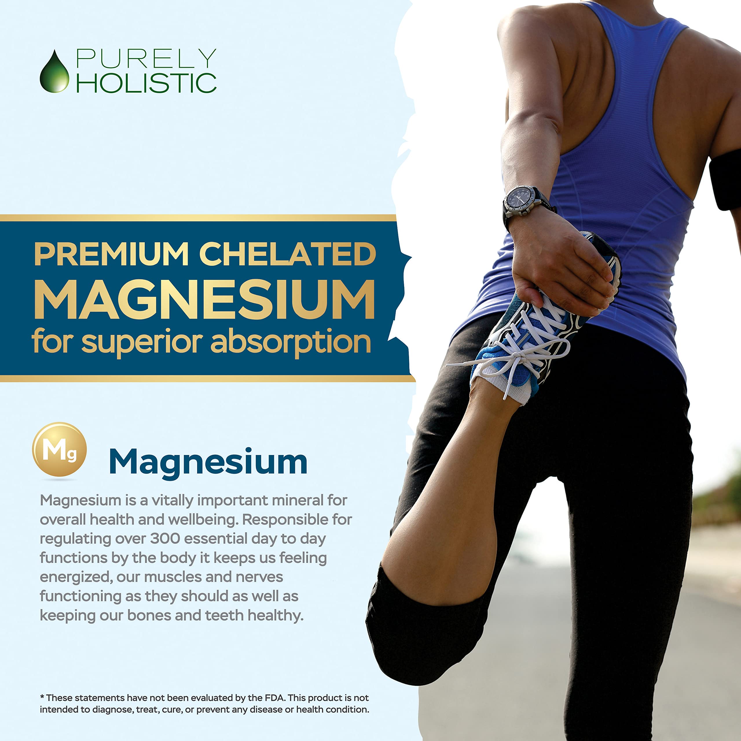 Magnesium Glycinate 400mg - 270 Magnesium Tablets (not Capsules) - 400 mg Elemental Magnesium - Highly Bioavailable - Vegan and Vegetarian - for Improved Sleep, Stress Relief & Cramp Defense