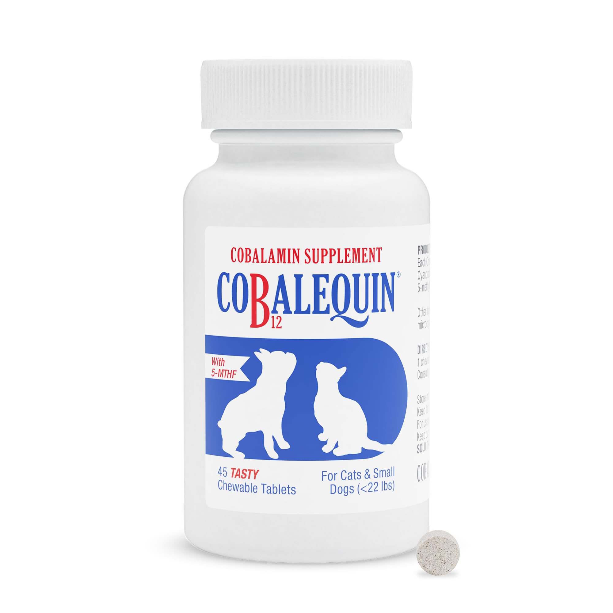 Nutramax Laboratories Cobalequin B12 Supplement for Cats and Small Dogs, 45 Count (Pack of 1)