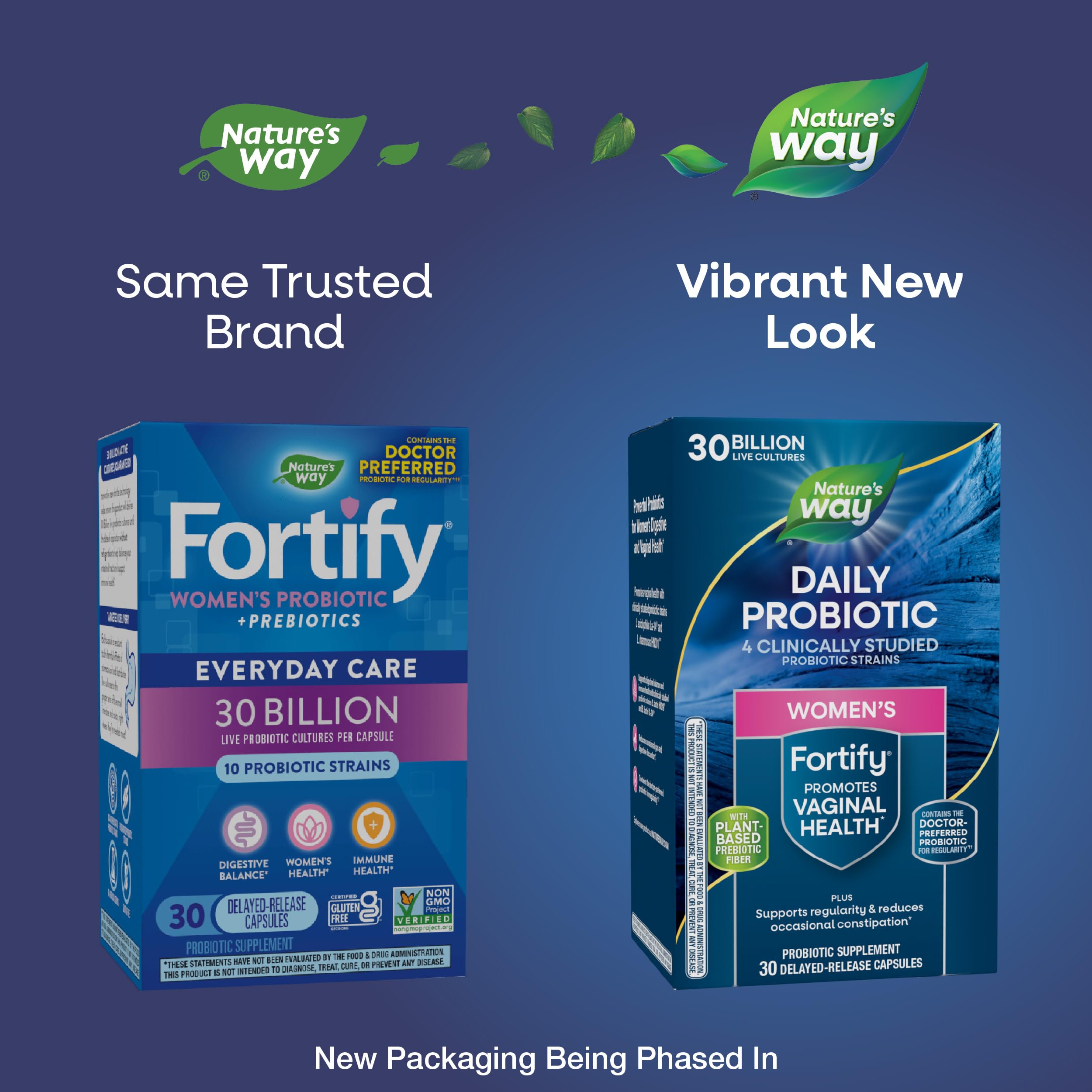 Nature’s Way Fortify Women’s Probiotic, 30 Billion Live Cultures, 11 Strains, Prebiotic, 30 Capsules