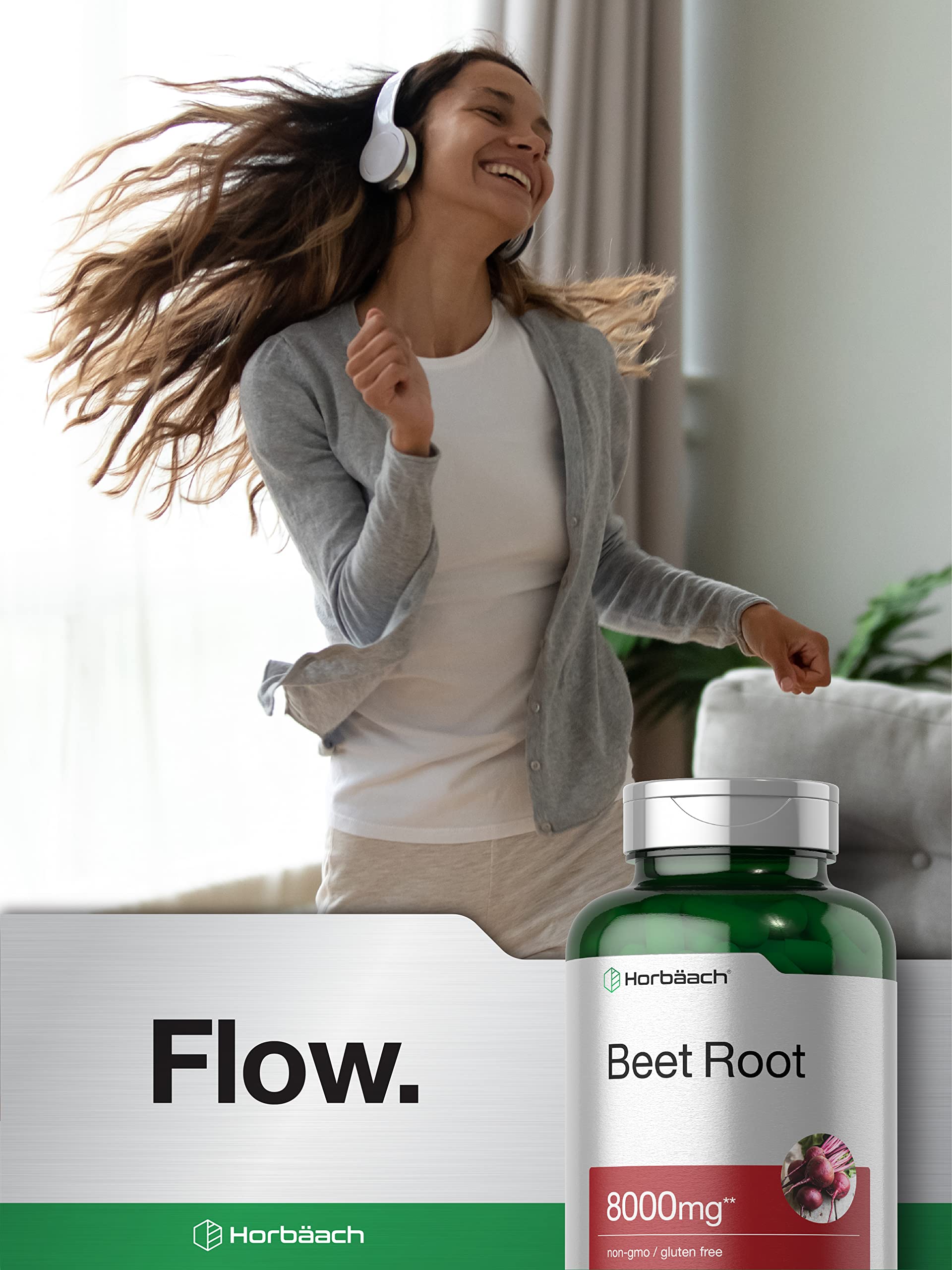 Horbäach Beet Root Powder Capsules | 320 Pills | Non-GMO, Gluten Free Formula | High Potency Herbal Extract Supplement