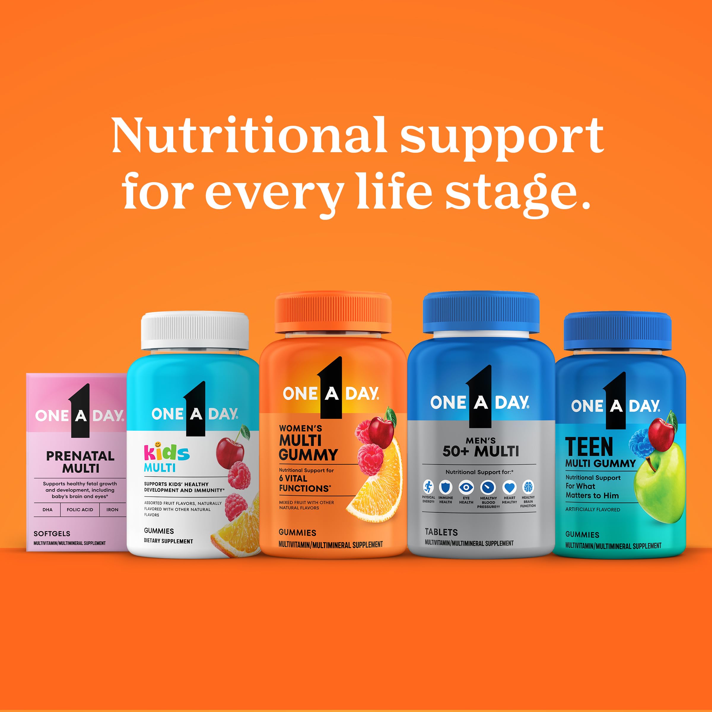 One A Day Men’s 50+ Multivitamins, Supplement with A, C, D, E and Zinc for Immune Health*, Calcium & More, 100 Tablets