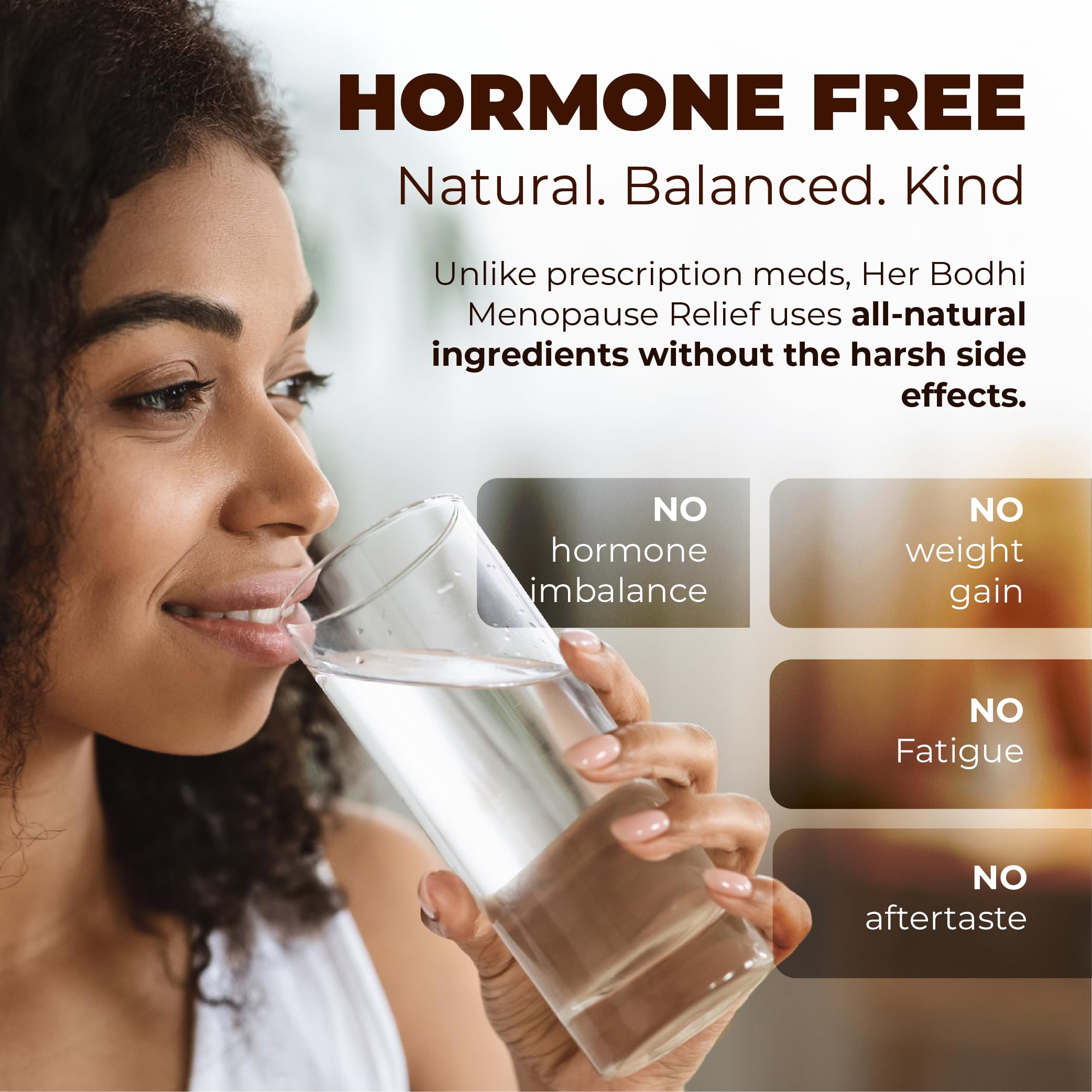 Her Bodhi Meno- Menopause Hormonal Balance for Women, Estrogen Soy Isoflavones Menopause Supplement for Women | with Ashwagandha & Black Cohosh | Hot Flashes Menopause Relief (60 Capsules)