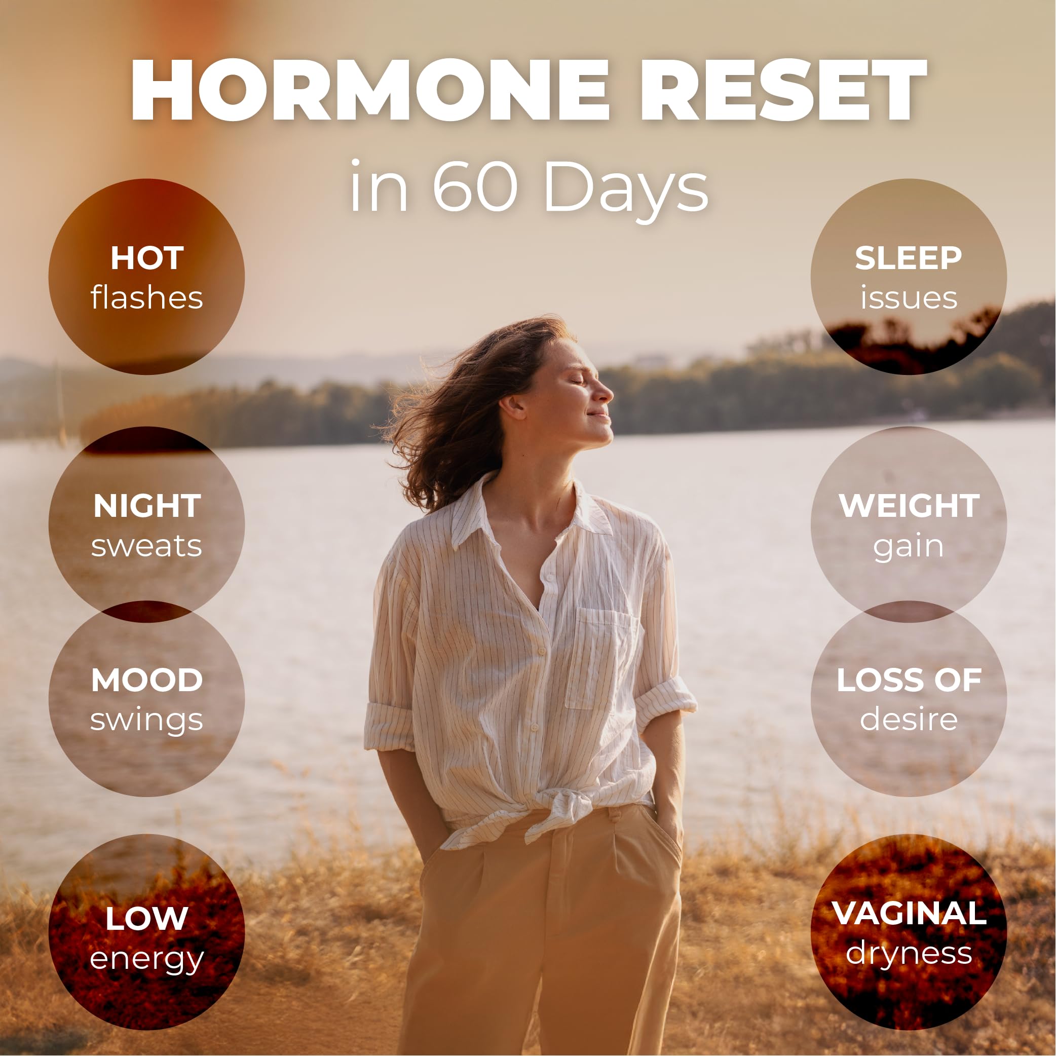 Her Bodhi Meno- Menopause Hormonal Balance for Women, Estrogen Soy Isoflavones Menopause Supplement for Women | with Ashwagandha & Black Cohosh | Hot Flashes Menopause Relief (60 Capsules)