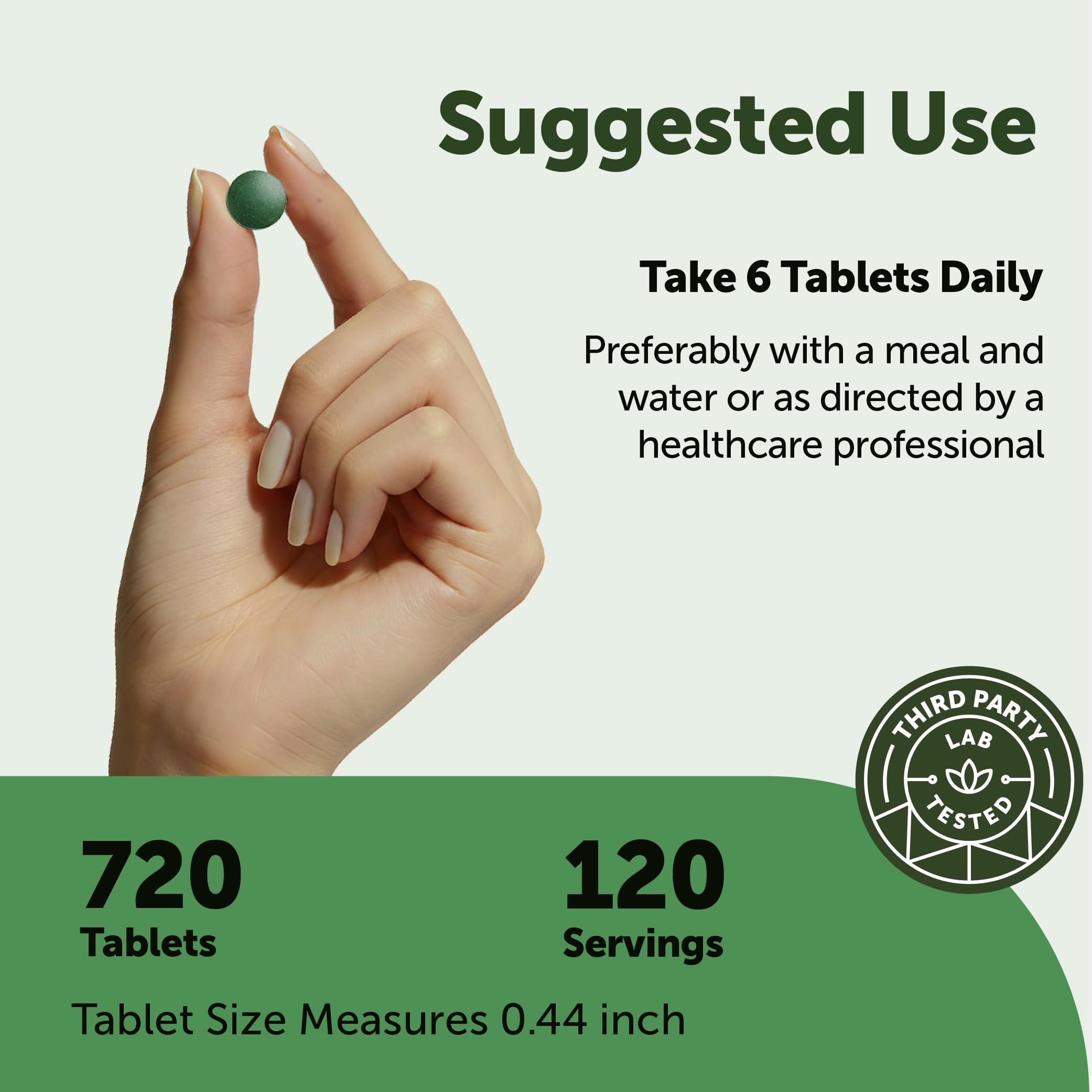 Micro Ingredients Organic Spirulina Supplement, 720 Tablets (4 Month Supply), No Filler & Non-GMO, Rich in Vegan Protein, Vitamins & Prebiotics, Premium Spirulina Pills