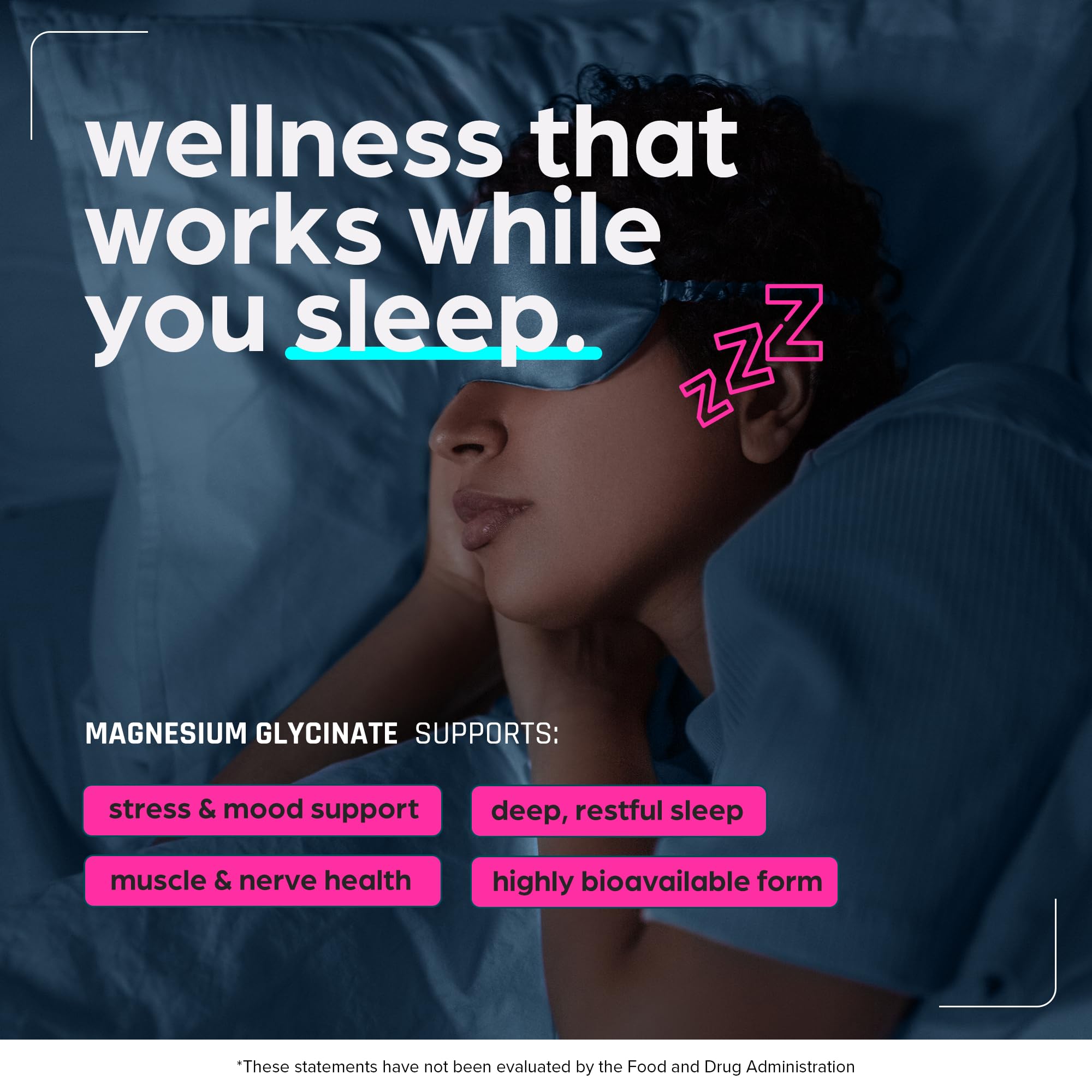 Magnesium Glycinate 1160mg + Aloe Vera, D3 & K2 Complex 90 Capsules - High Absorption, Non-Laxative - Supports, Muscle Function & Healthy Metabolism Chelated Formula