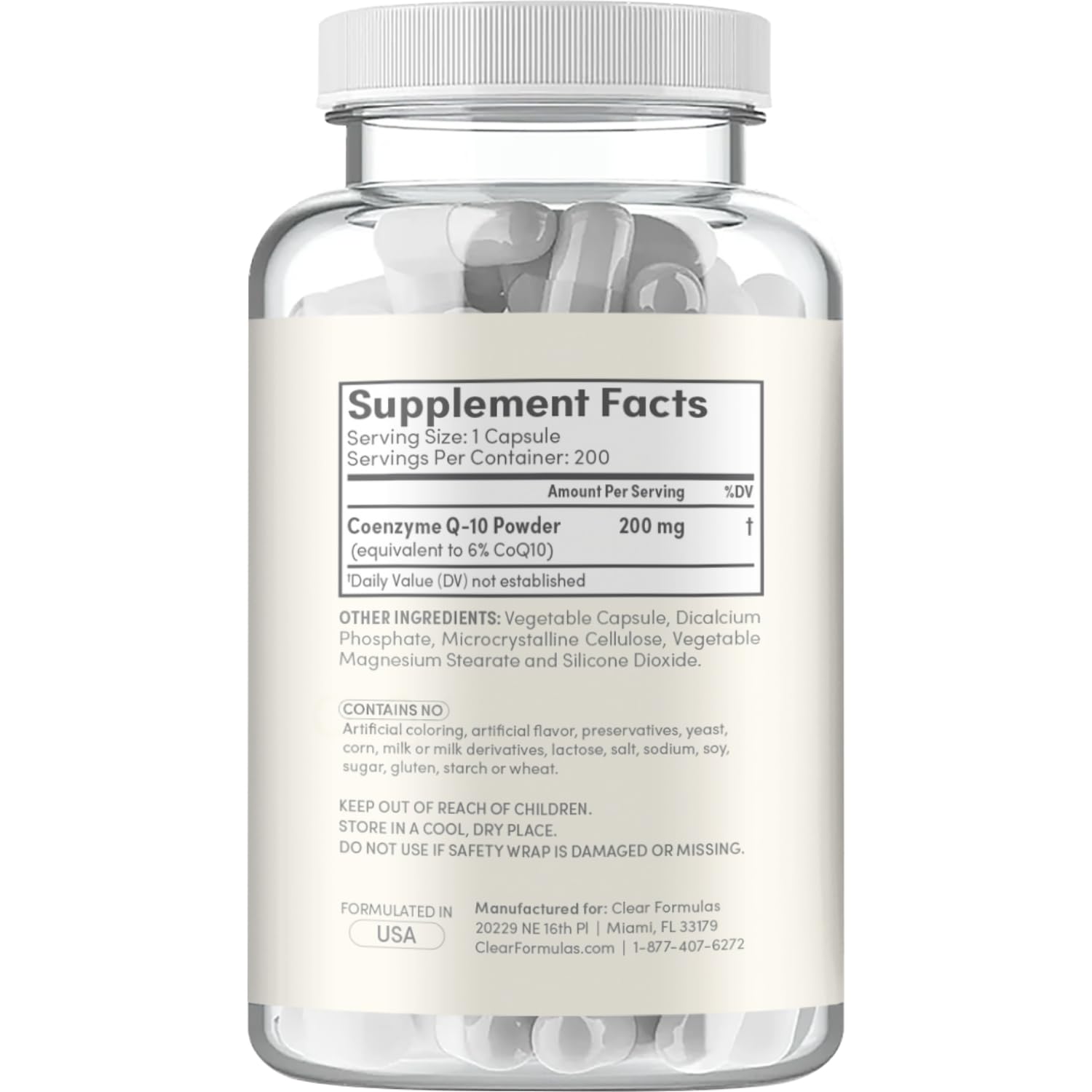 Quick Absorption CoQ10 200mg - Coenzyme Q10 200mg Potent Antioxidant for Heart Energy and Aging Support - High Stability CoQ10 Ubiquinone Capsules - Made in a cGMP US Lab (200 Servings)