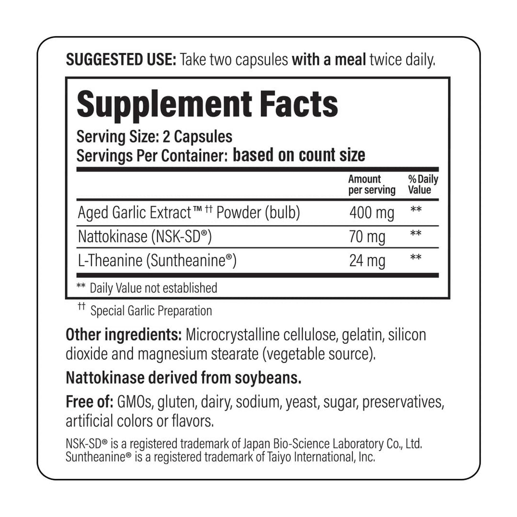 Kyolic Aged Garlic Extract Formula 109, Blood Pressure Health*, 240 Capsules