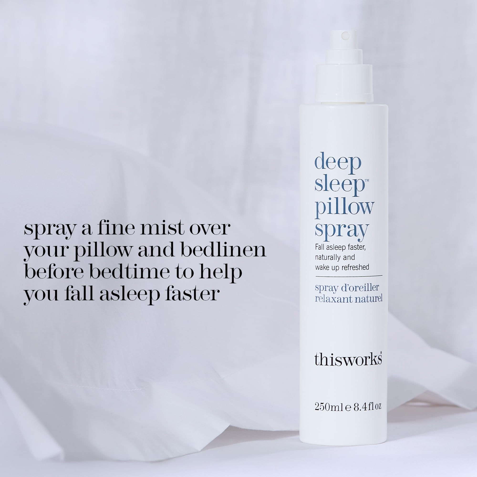 thisworks Deep Sleep Pillow Spray, 250 ml - Natural Sleep Aid with Essential Oils of Lavender, Vetivert and Camomile, 8.4 Fl Oz