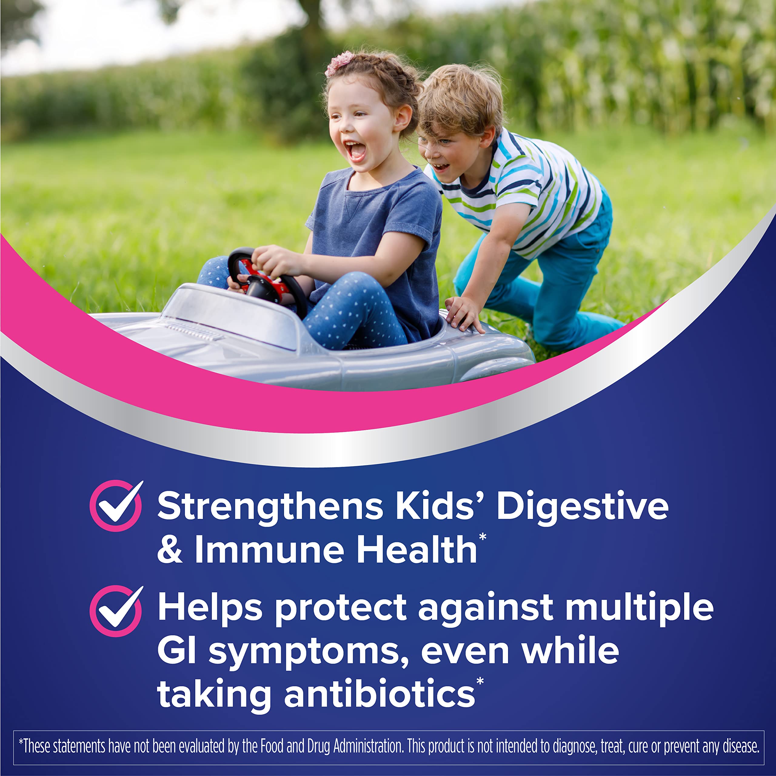Florastor Kids Dual Action Probiotic Supplement, Strengthens Kids' Digestive & Immune Health, 20 Easy-to Mix Powder Sticks, Packaging May Vary