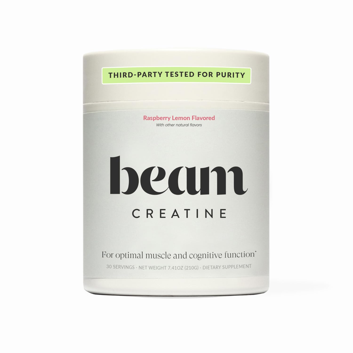 Beam Creatine Monohydrate Powder – 5g Micronized Creatine Monohydrate, Flavored Creatine for Women & Men, Muscle Strength, Growth & Cognitive Support, Raspberry Lemon Flavor, 30 Servings