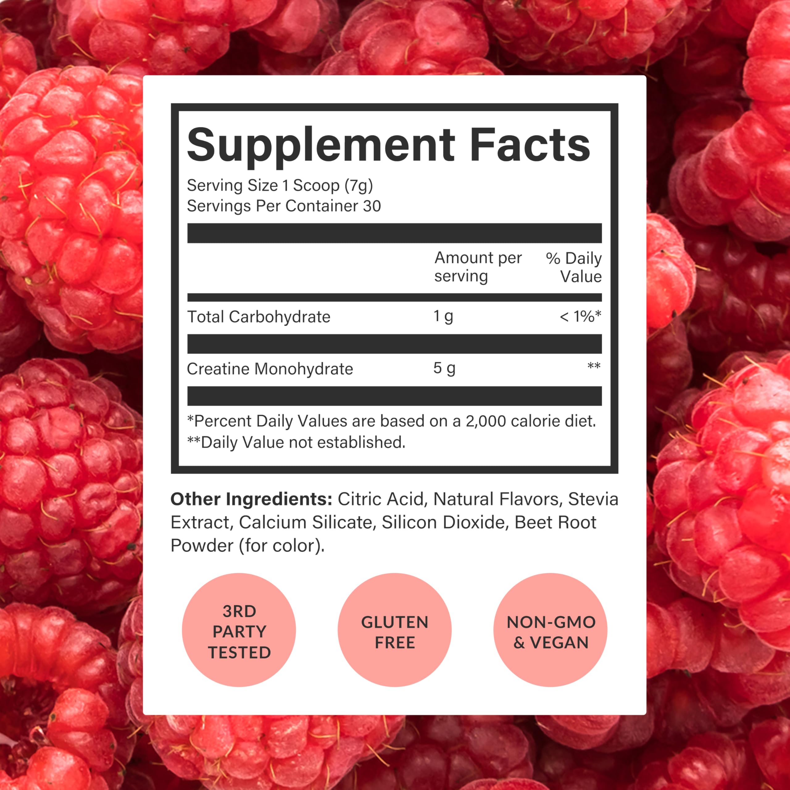 Beam Creatine Monohydrate Powder – 5g Micronized Creatine Monohydrate, Flavored Creatine for Women & Men, Muscle Strength, Growth & Cognitive Support, Raspberry Lemon Flavor, 30 Servings