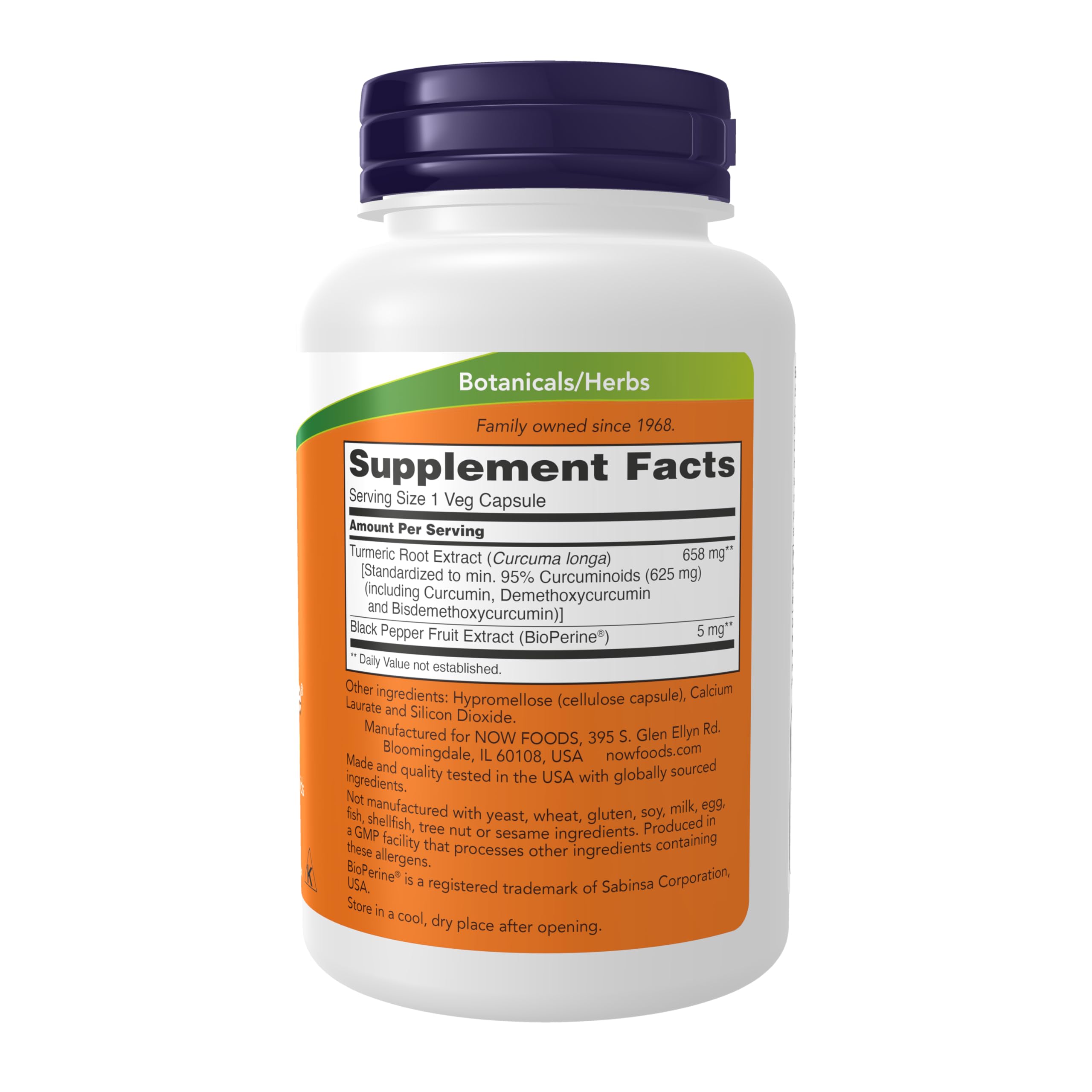 Now Supplements, Turmeric Curcumin with BioPerine, Immune System Support, Standardized to 95% Curcuminoids, Enhanced Absorption*, 90 Veg Capsules