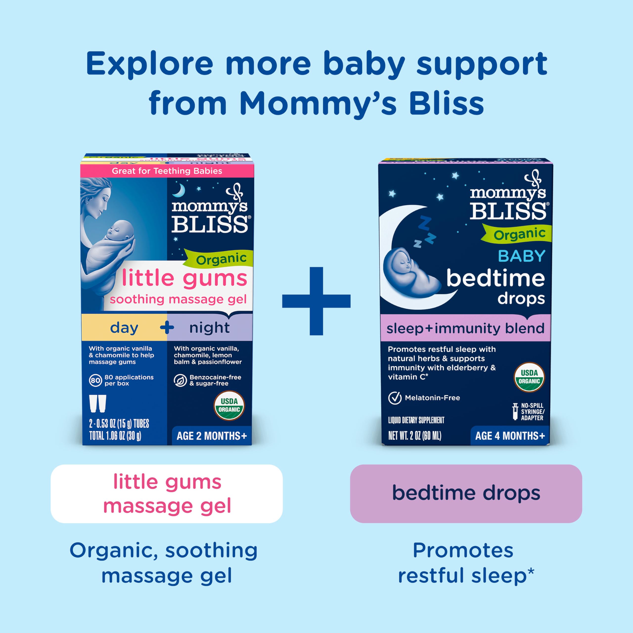 Mommy's Bliss Baby Probiotics + Vitamin D Drops, Supports Digestive Health & Immune Function*, 400IU Vitamin D , Supports Bone Development*, Newborns+, Flavorless, 0.34 Fl Oz (30 Servings)