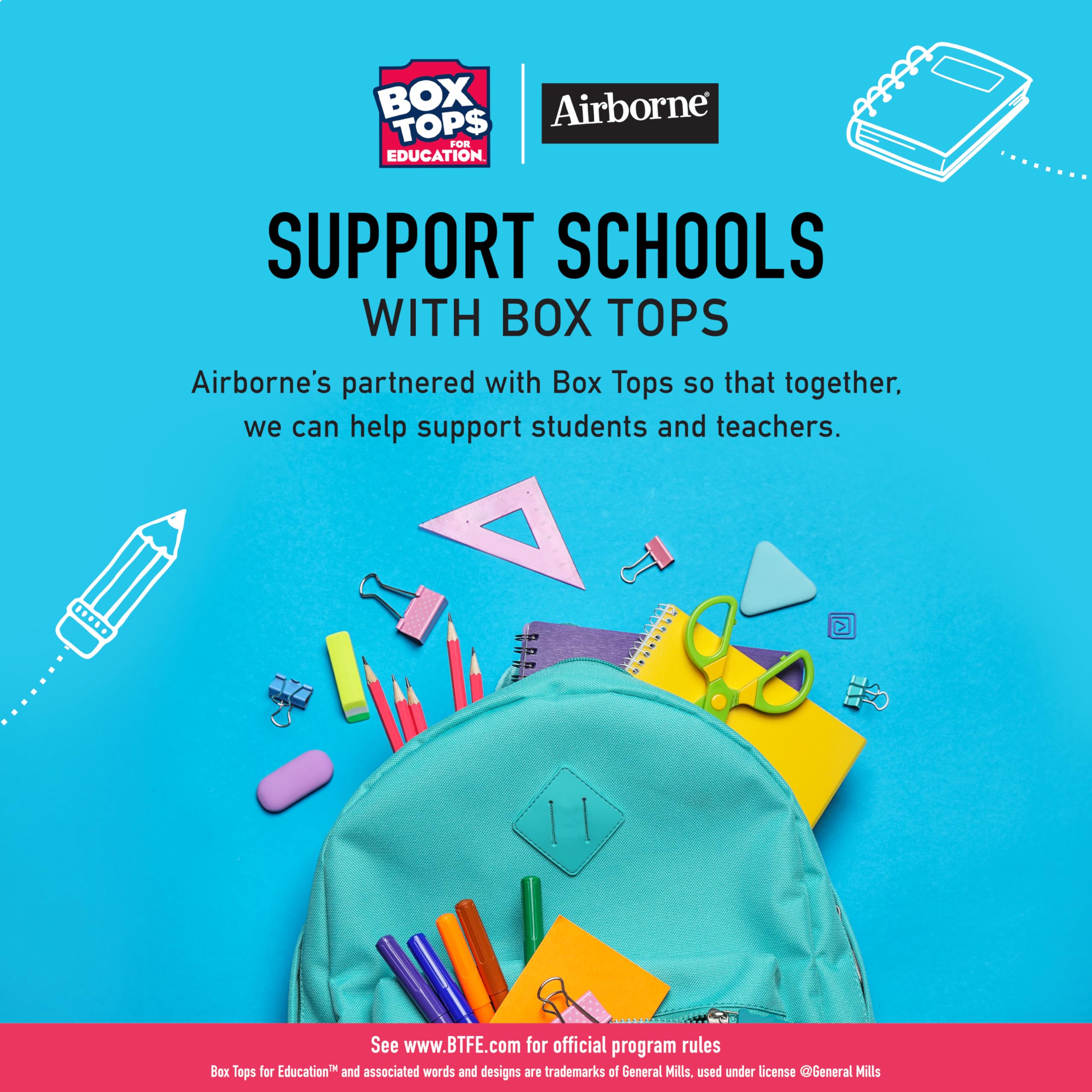 Airborne Vitamin C 500mg (per Serving) - Assorted Fruit Flavored Kids Gummies (63 Count in a Bottle), Gluten-Free Immune Support Supplement with Vitamins C E, Selenium