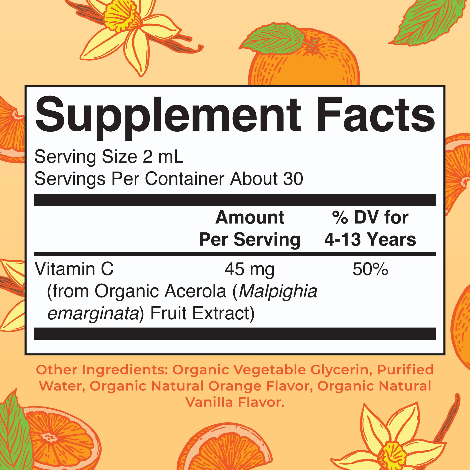MaryRuth Organics USDA Kids Vitamin C Drops | Vegan Immune Support Supplement for Ages 4-13 | Immune Support & Overall Health | Vitamin C from Organic Acerola Fruit Extract | 2oz