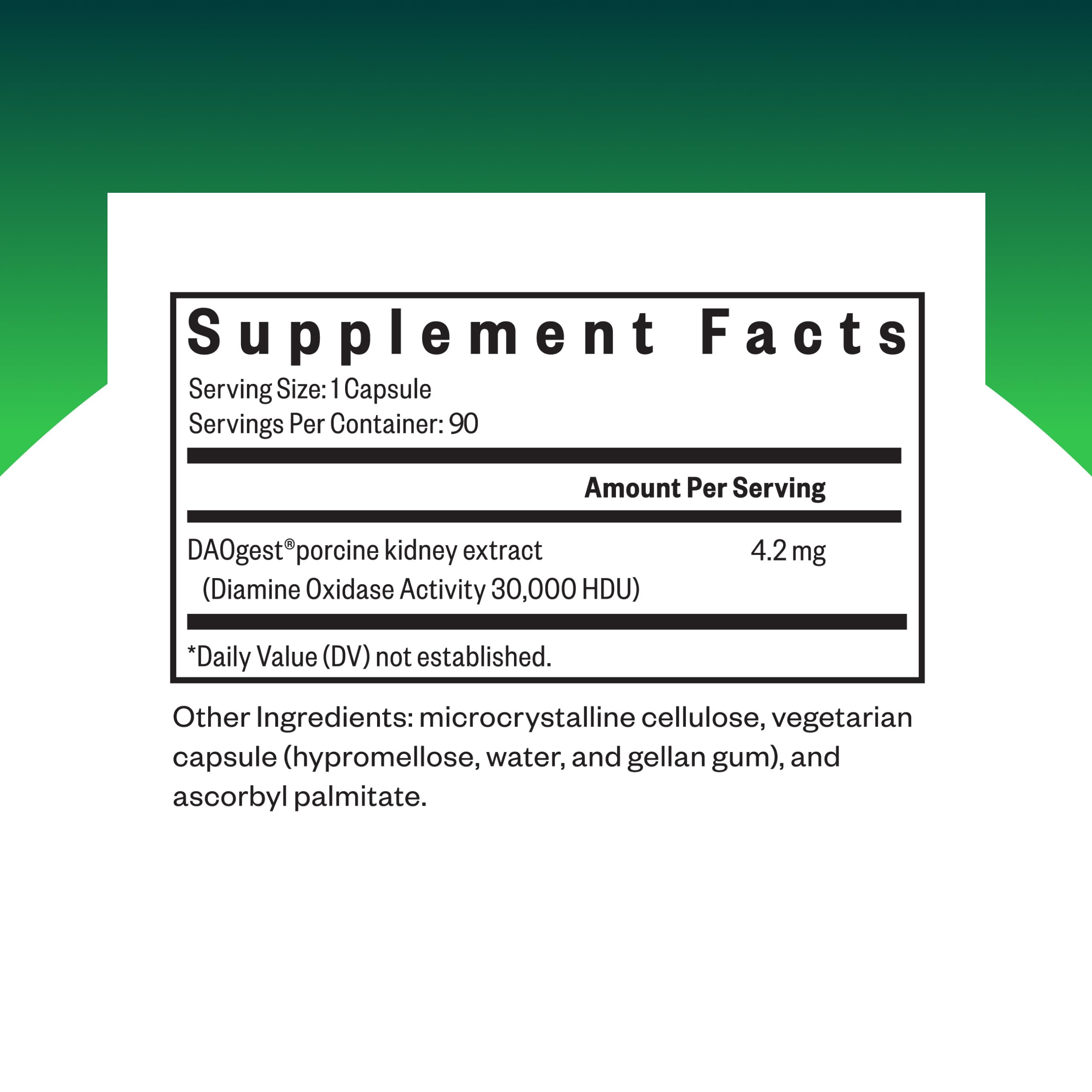 Seeking Health DAO Enzyme - Formerly Histamine Digest, DAO Enzyme Supplement for Histamine Food Intolerance, Supports Digestive Health, Upset Stomach (90 Capsules)*