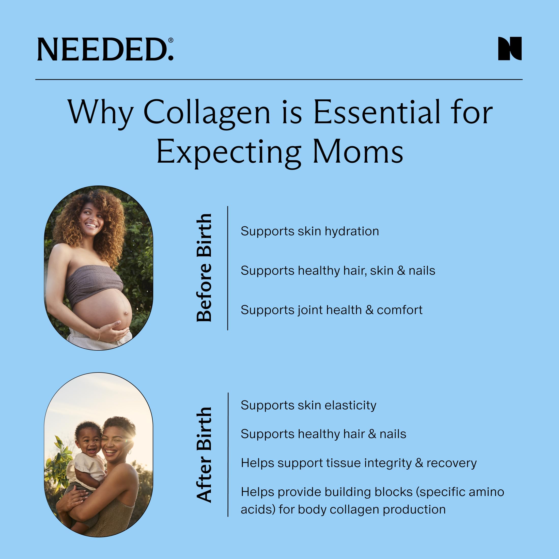 Needed. Hydrolyzed Collagen Protein Powder | Expert-Backed & Clean Sourced | Supports Skin, Hair, Joints | Grass-fed, Pasture-Raised, Hormone-Free | 1lb