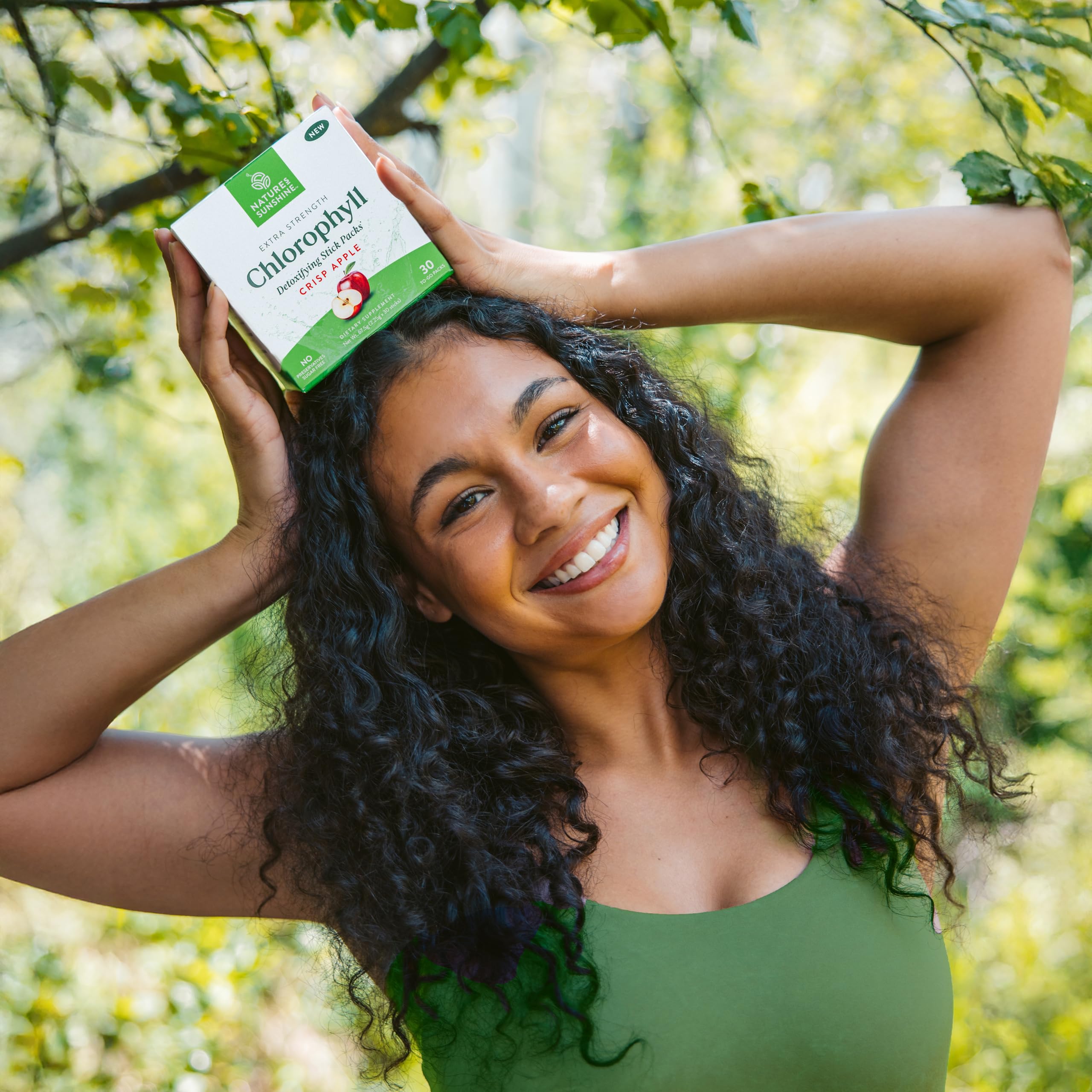 Nature's Sunshine Chlorophyll Stick Packs: Supercharge Your Detox and Boost Gut Health in Convenient, Delicious Stick Packs (Crisp Apple)