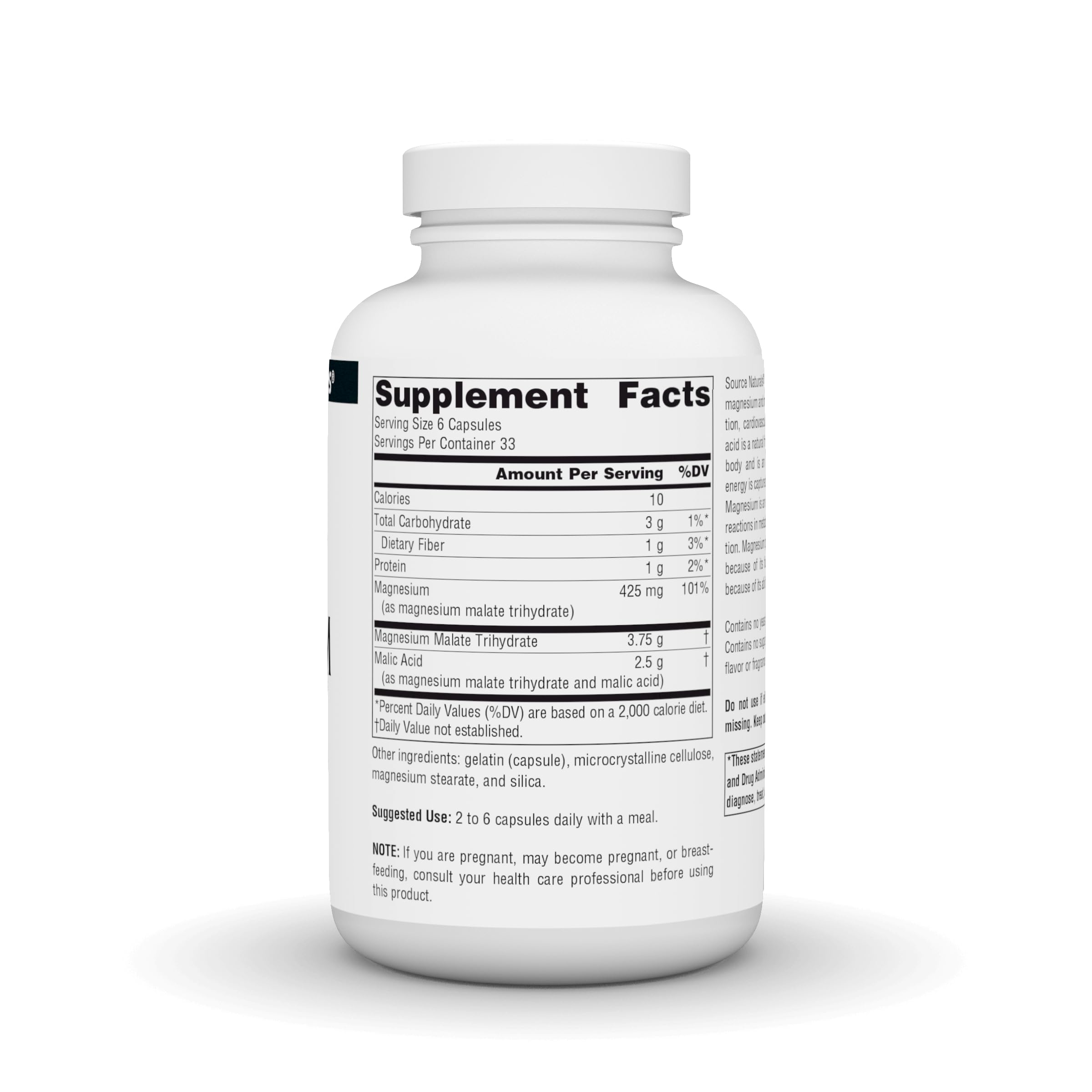 Source Naturals Magnesium Malate, Supports Muscles and Energy Production*, 3750 MG - 200 Capsules