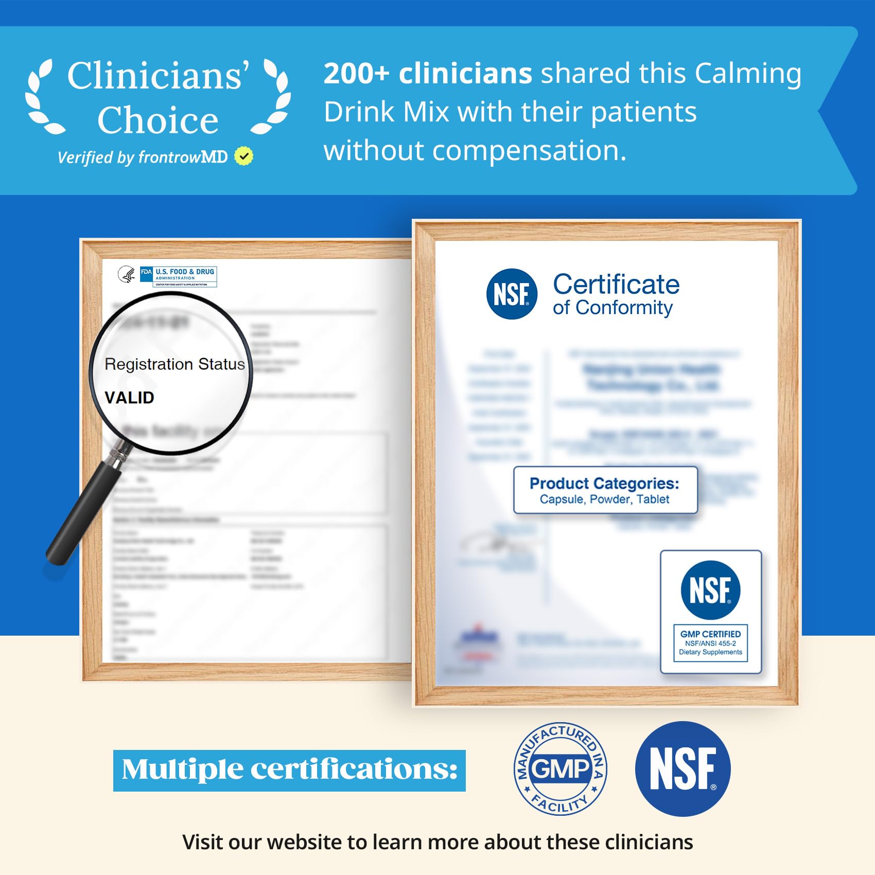 Venture Pal Calm Drink Mix, Cortisol Reducer and Sleep Aid with Magnesium Glycinate, Ashwagandha, L-Theanine,Vitamin D, Calm Magnesium Powder for Relax & Focus, No Sugar, Non GMO, Vegan & Gluten-Free