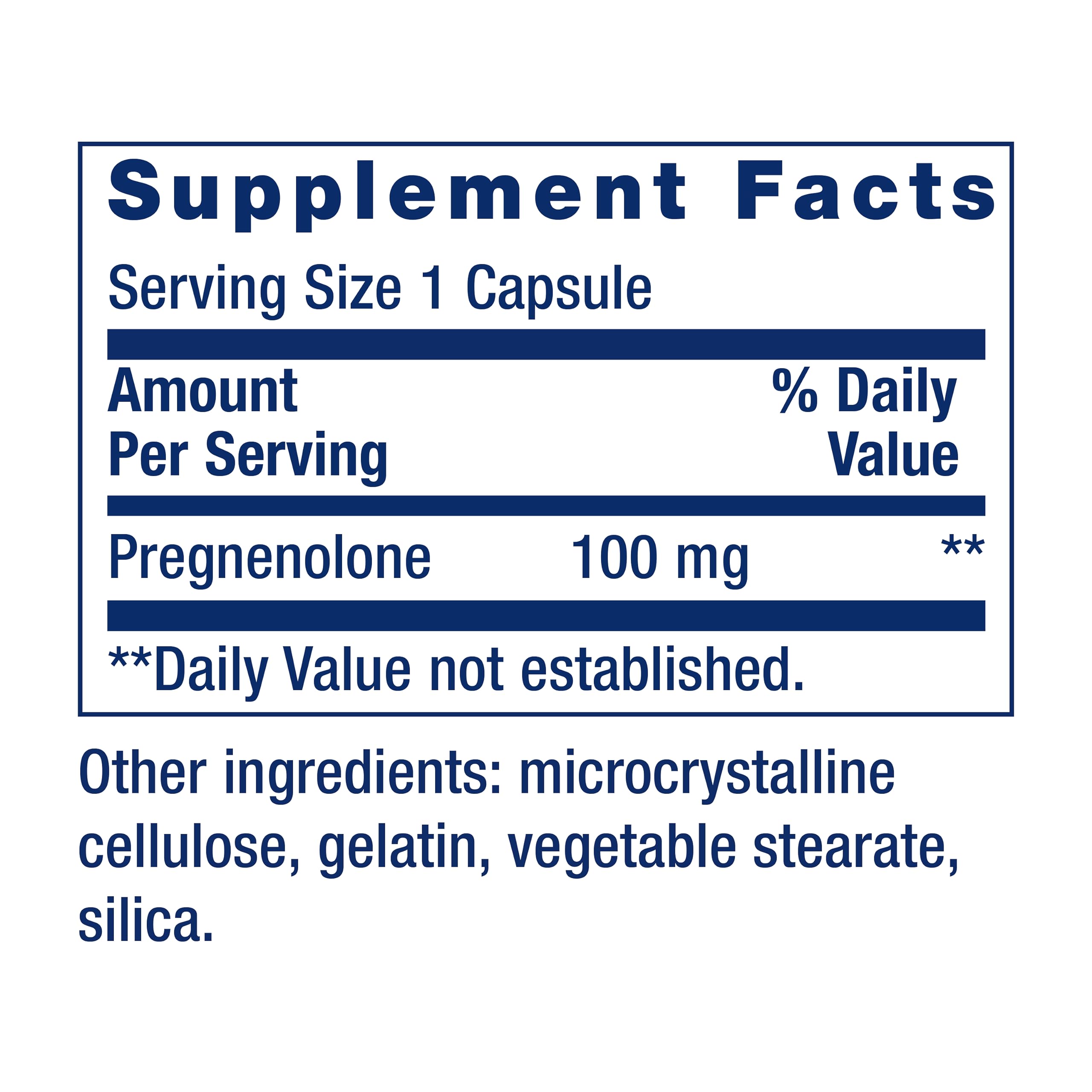 Life Extension Pregnenolone - Hormone Balance Supplement for Healthy Hormone Levels, 100 mg - Hormone Balance, Memory, Focus, Cognitive Health - Gluten-Free, Non-GMO, 100 Capsules