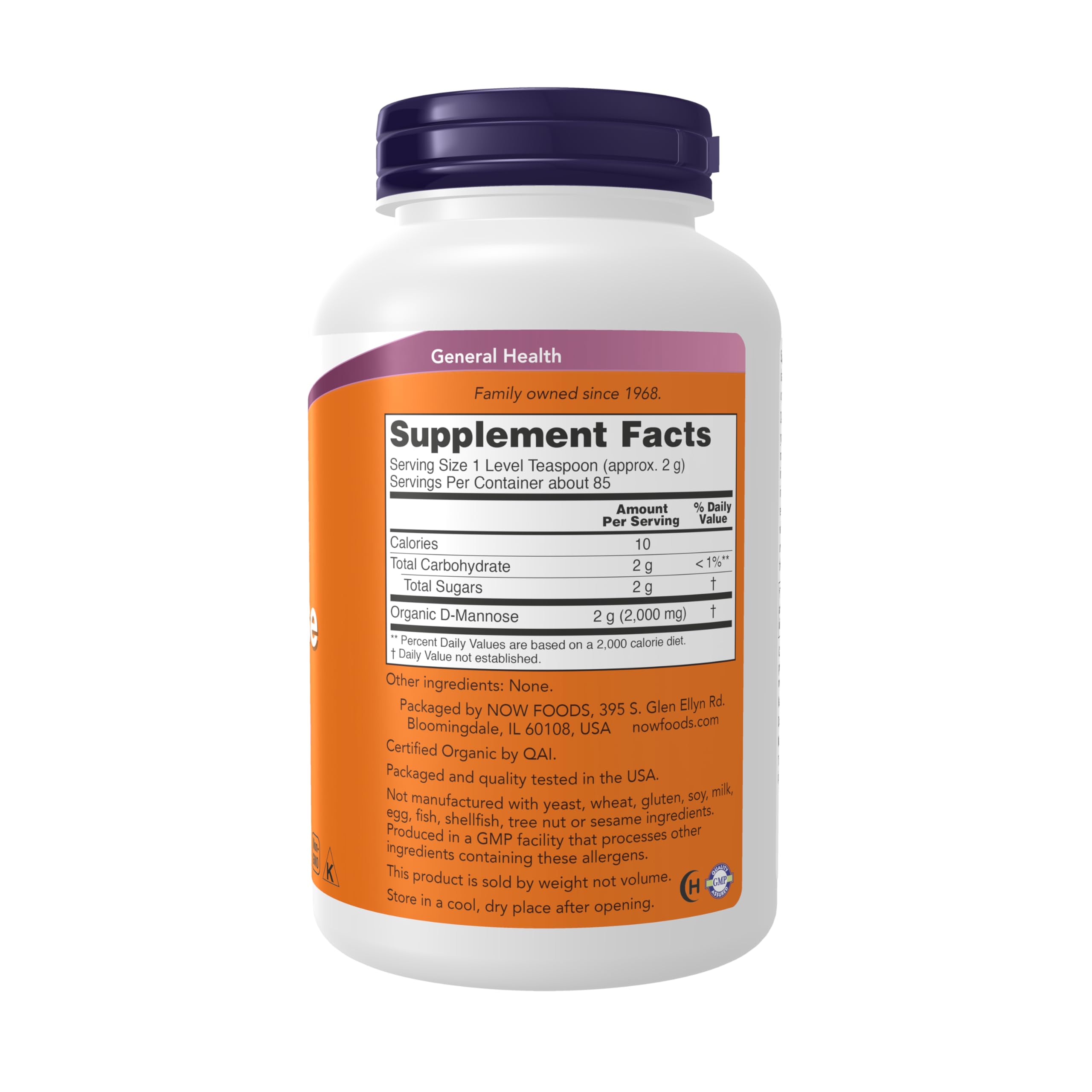 NOW Foods Supplements, D-Mannose Powder, Non-GMO Project Verified, Healthy Urinary Tract*, 6-Ounce