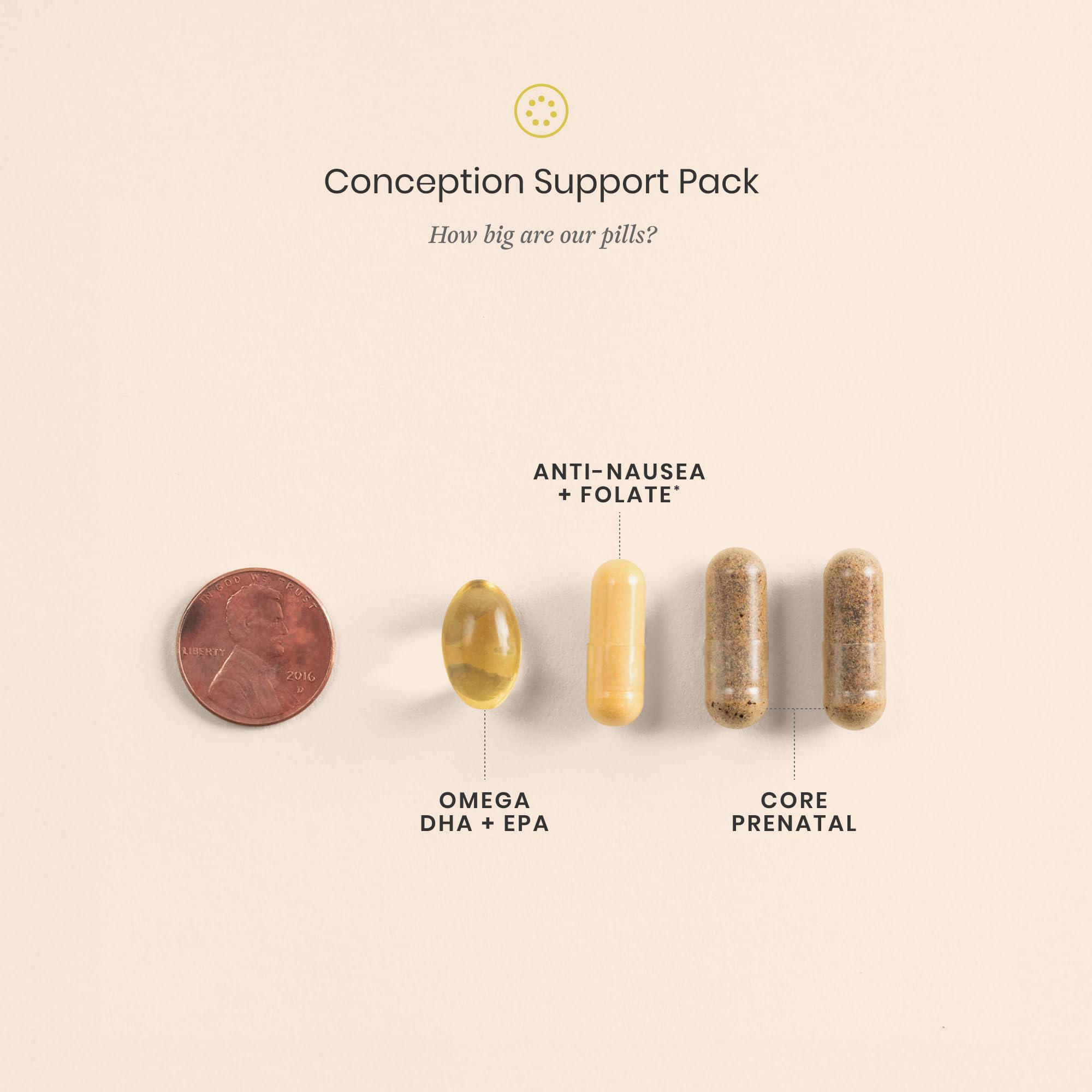 Perelel Conception Support Pack, Prenatal Multivitamin with DHA Omega 3, COQ10 & Folate, Supports Fertility Wellness for Women, Soy & Gluten Free, Non GMO, 30 Daily Pill Packs