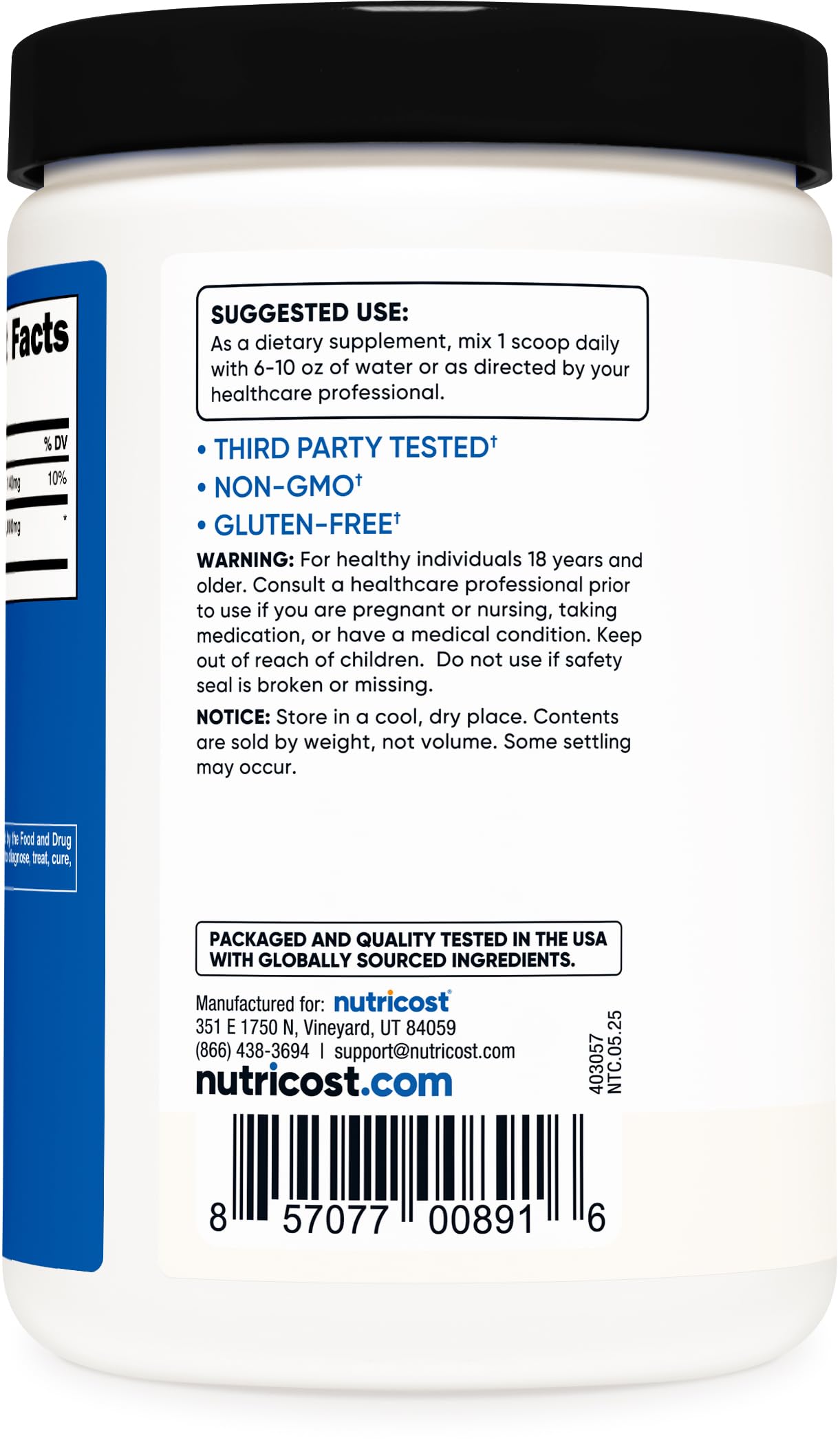Nutricost HMB Powder (Beta-Hydroxy Beta-Methylbutyrate) 250 Grams - Gluten Free & Non-GMO