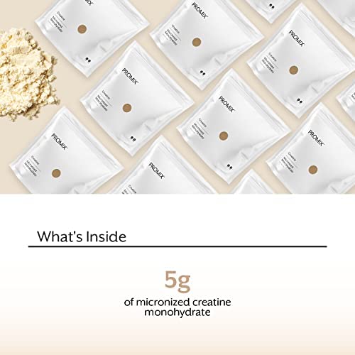 ProMix Nutrition Creatine Monohydrate Powder, Unflavored - 5g of Micronized Creatine per Serving - Increase Muscle Gain, Strength & Power & Supports Recovery - 180 Servings