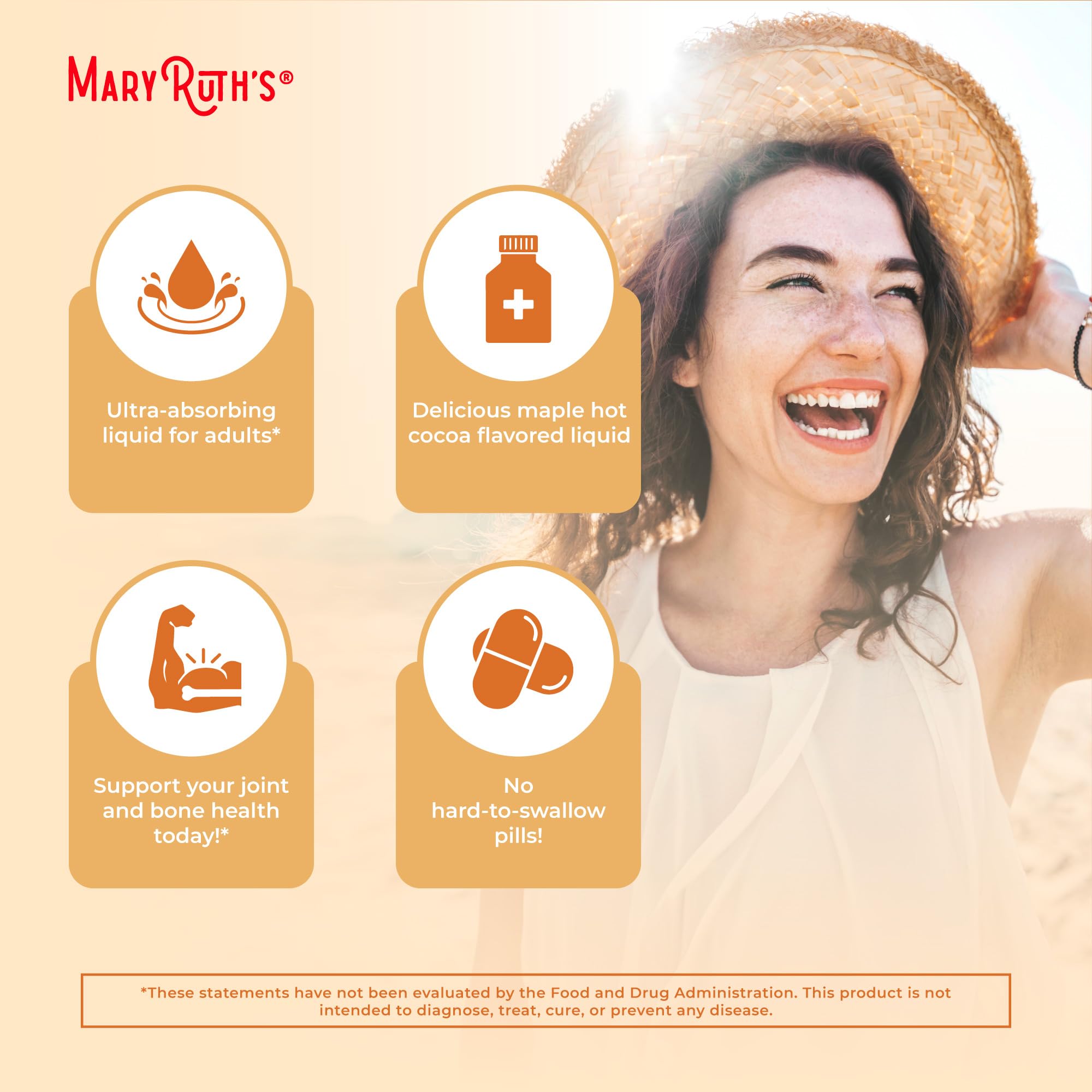 MaryRuth Organics Collagen Booster Liposomal, Sugar Free, Liquid Collagen Booster with Vitamin C, Vitamin E, Zinc, Copper & Silica, Skin Care & Joint Support Supplement, Vegan, Non-GMO, 7.6 Fl Oz