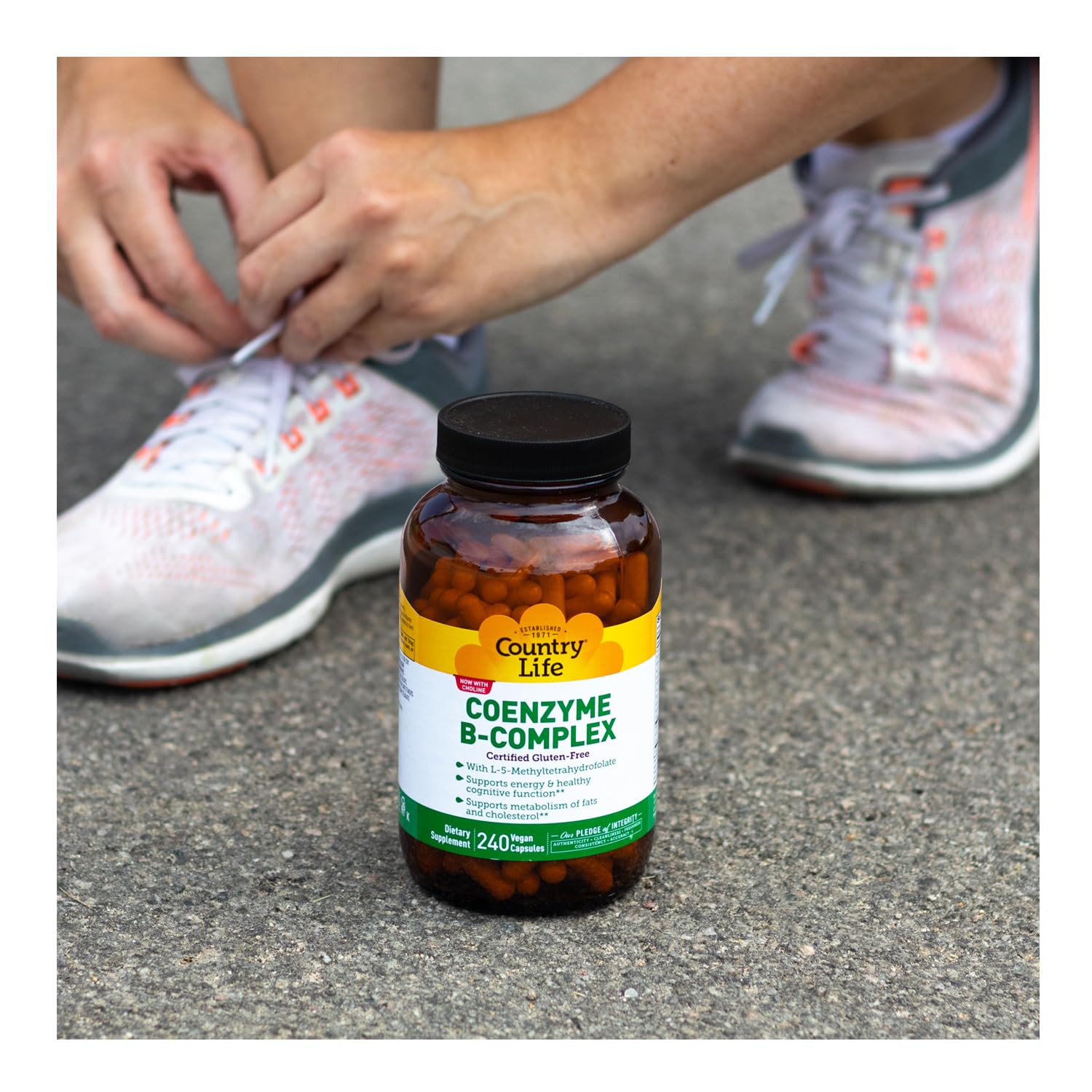 Country Life, Coenzyme B-Complex Vitamin, Support Energy and Metabolism, Daily Supplement, 240 ct