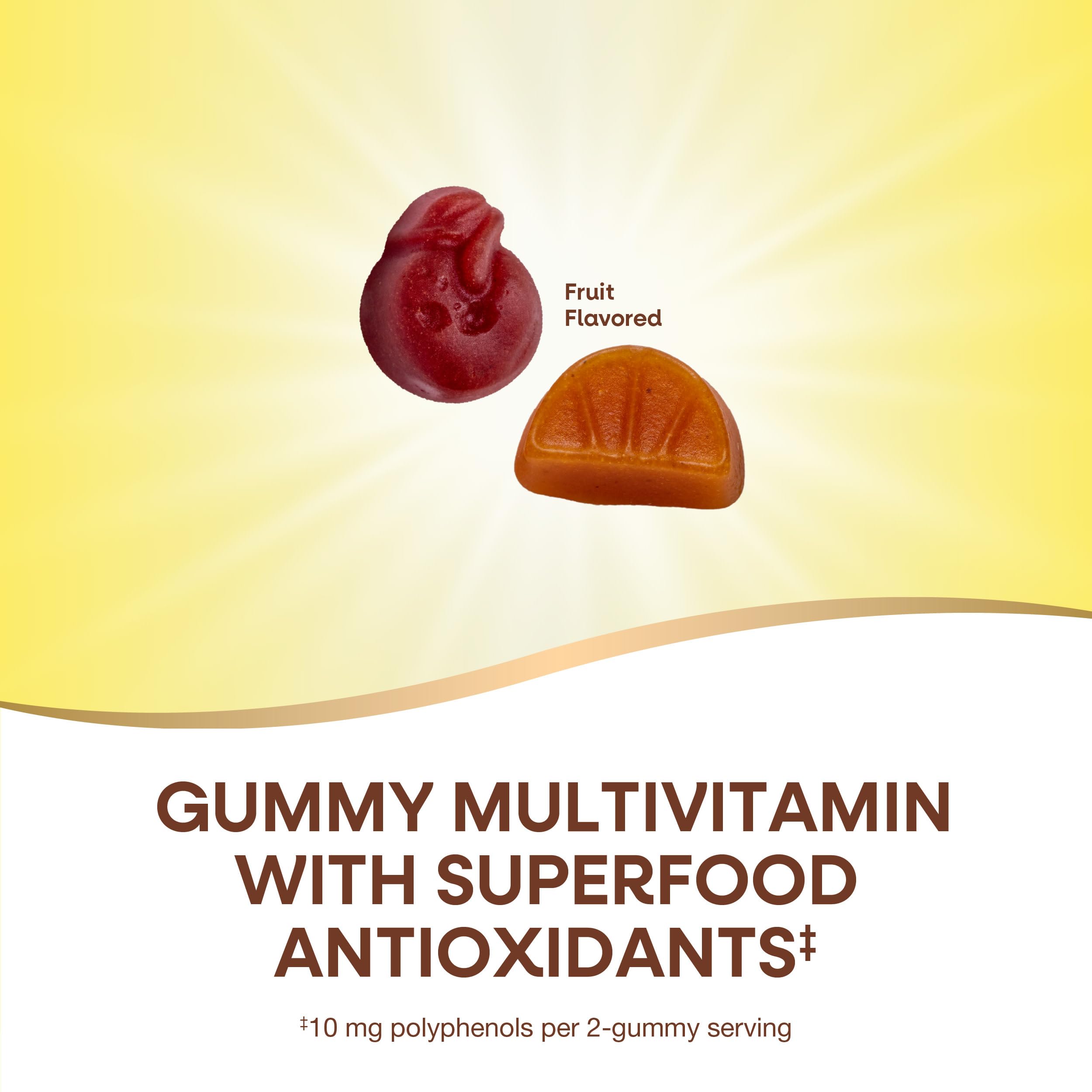 Nature's Way Alive! Men’s 50+ Daily Gummy Multivitamins, Supports Healthy Brain, Eyes, Heart*, B-Vitamins, Gluten-Free, Fruit Flavored, 150 Gummies (Packaging May Vary)