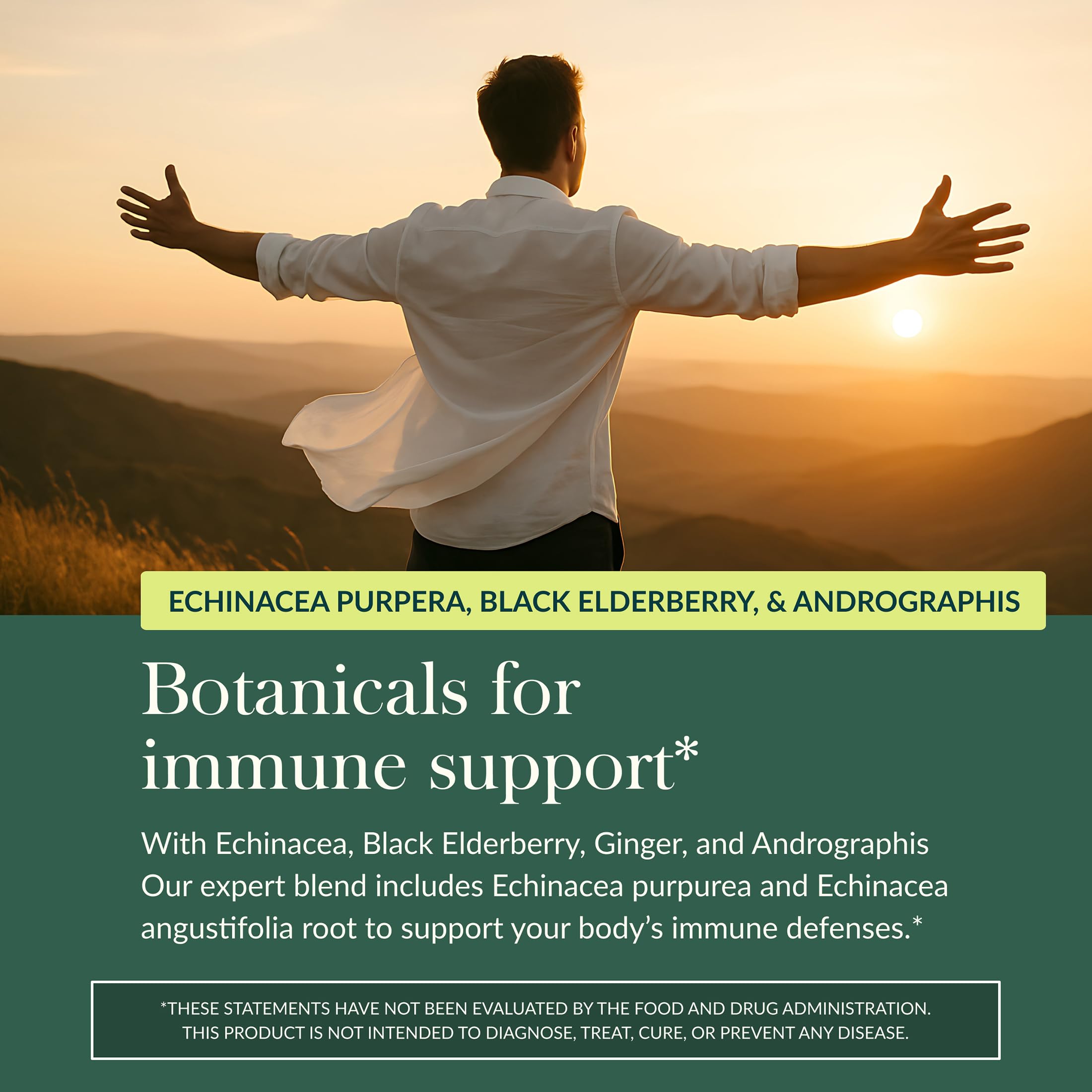 Gaia Herbs Quick Defense - Fast-Acting Immune Support Supplement* - Echinacea, Black Elderberry, Ginger & Andrographis - 40 Vegan Liquid Phyto-Caps (20 Servings)