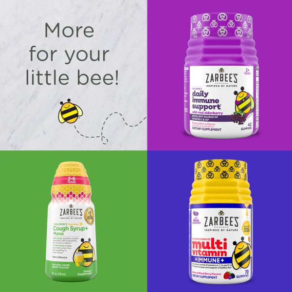 Zarbee's Kids Sleep Supplement Liquid with 1mg Melatonin; Drug-Free & Effective; Easy to Take Natural Berry Flavor for Children Ages 3 and Up; 1 Fl Oz Bottles, Pack of 2