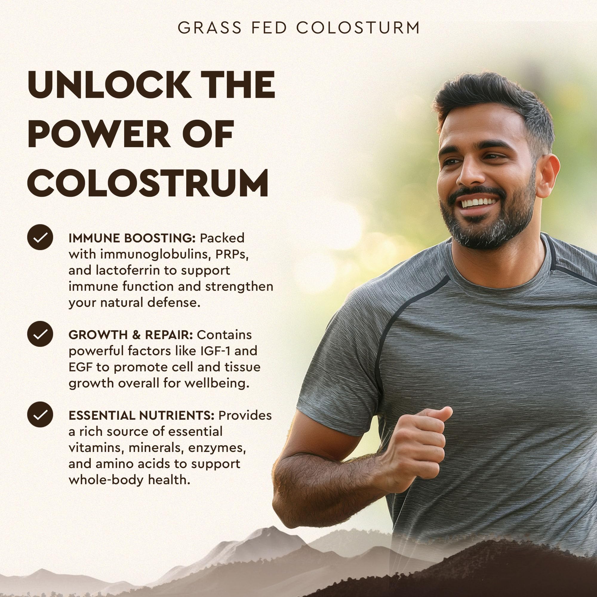 Ancestral Supplements Grass Fed Beef Colostrum Supplement, 3000 mg, Offers Immune Support and Promotes Gut Health, Athletic Performance, Healthy Iron Levels, Growth and Repair, Non GMO, 180 Capsules