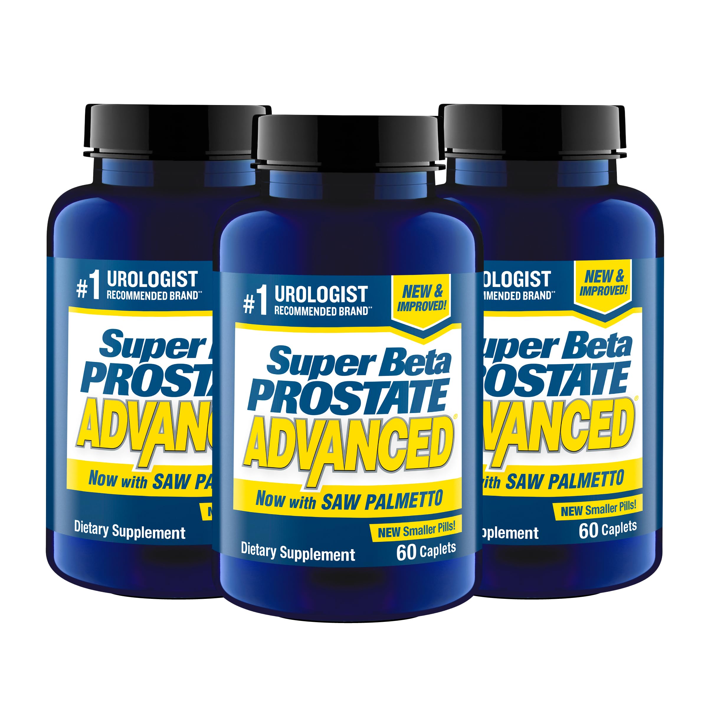 SUPER BETA PROSTATE Advanced with Saw Palmetto - Prostate Health Supplements for Men, Bladder & Urinary Support with Beta-sitosterol, Reishi, Saw Palmetto, Vitamin D, Zinc Oxide, Selenium - 180 Count